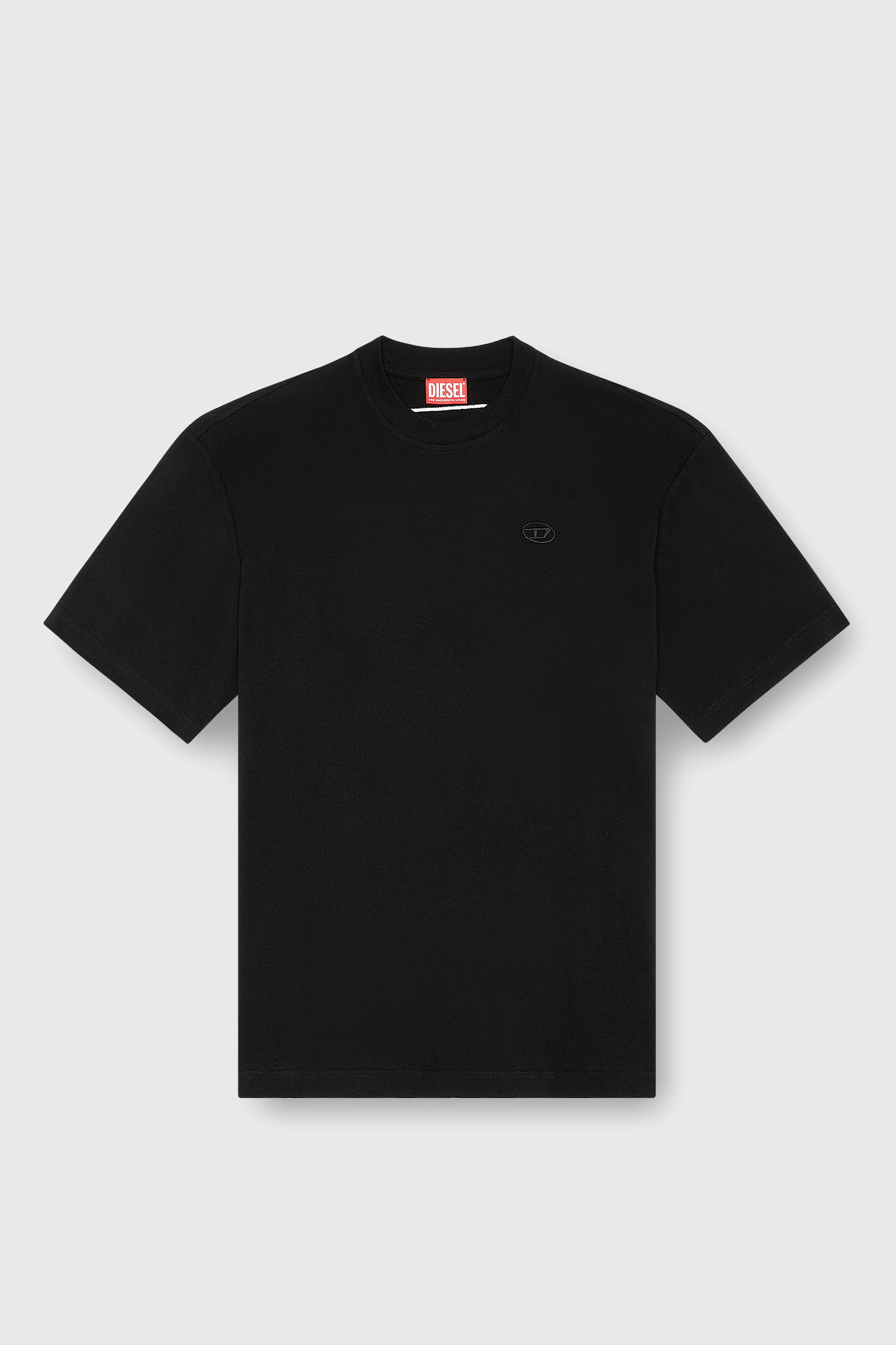 DIESEL ブラック トップス　Mサイズ Men's T-shirt with maxi oval D embroidery | Black | Diesel TR