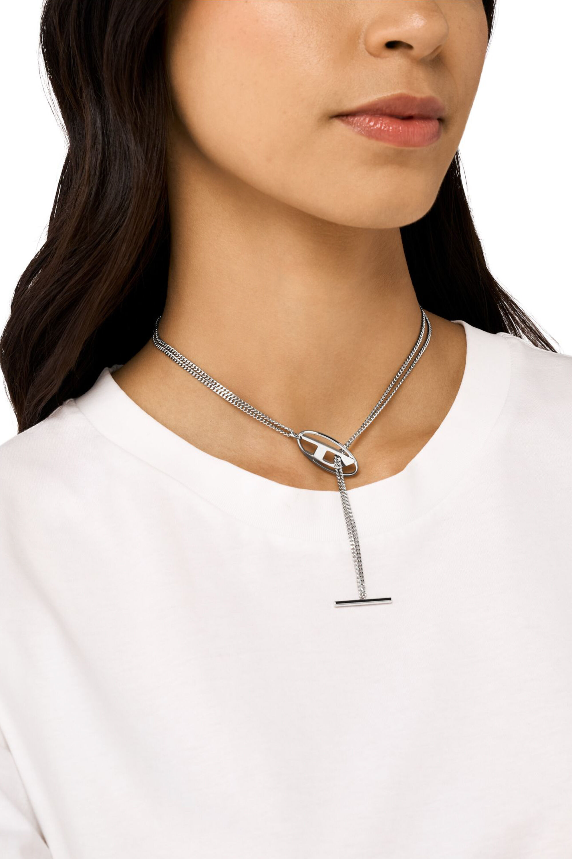 DIESEL アクセサリー ネックレス Dx1534040 Women's Stainless Steel Chain Necklace | Silver | Diesel
