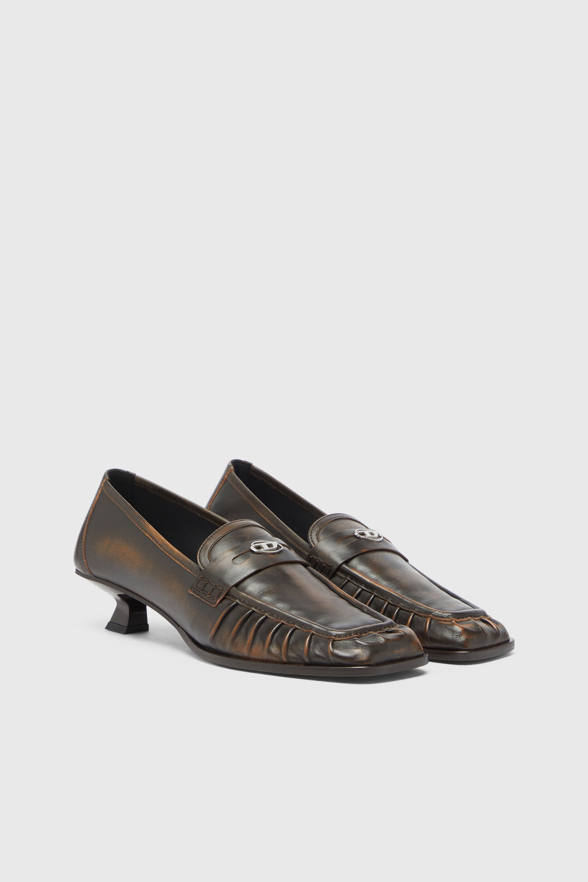 DIESEL ローファー D-AMBER MOC 30 Women's D-Amber - Penny loafers in leather | Brown | Diesel