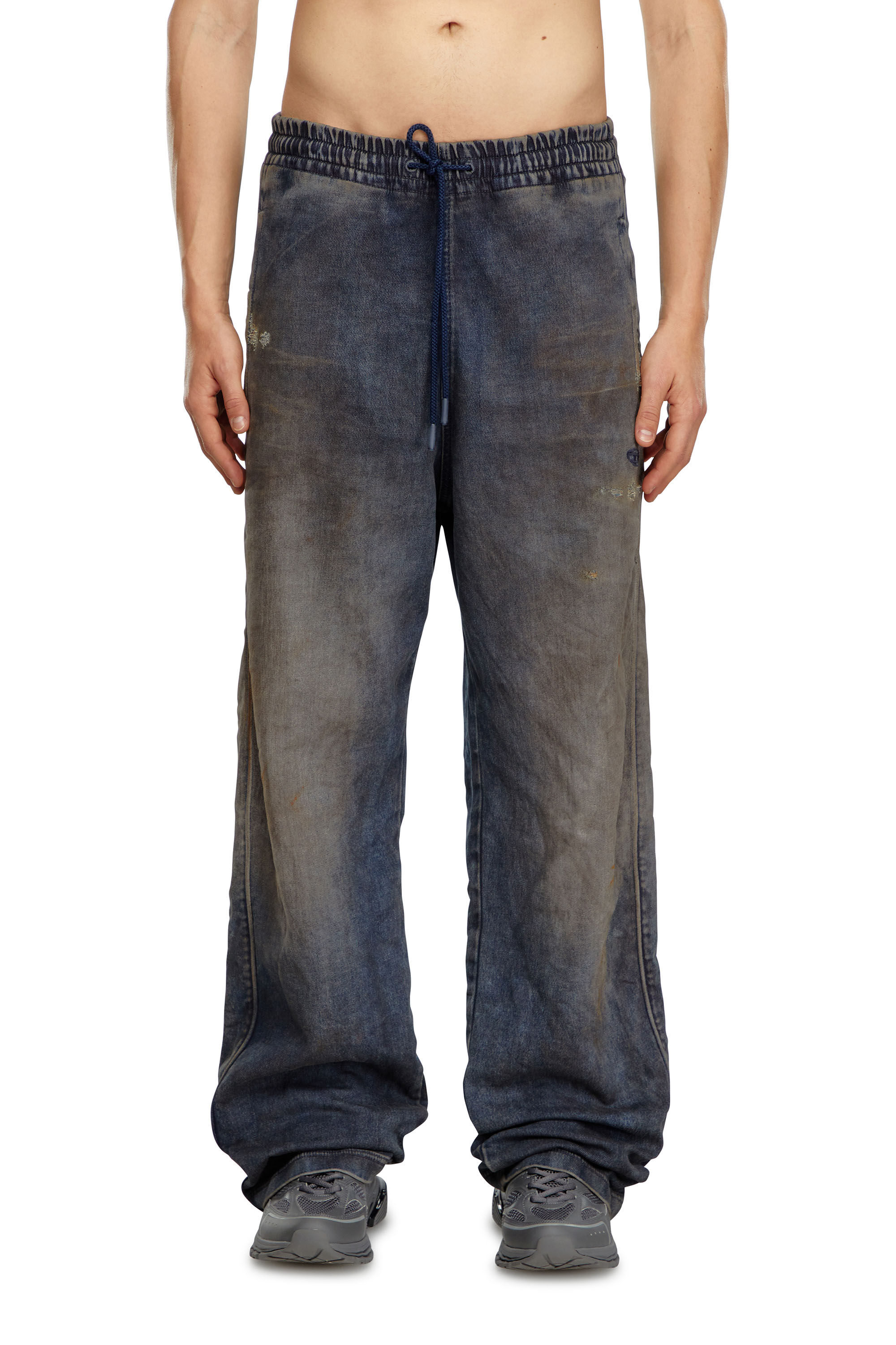 Diesel - Man's Relaxed D-Martyans Track Denim 068LV, Dark Blue - 3