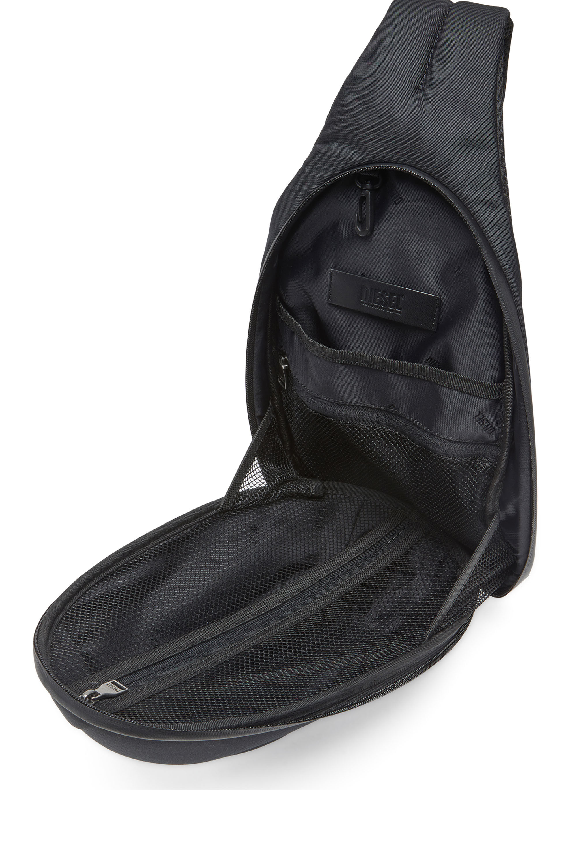 Men's 1DR-Pod Sling Bag - Hard shell sling bag | Black | Diesel