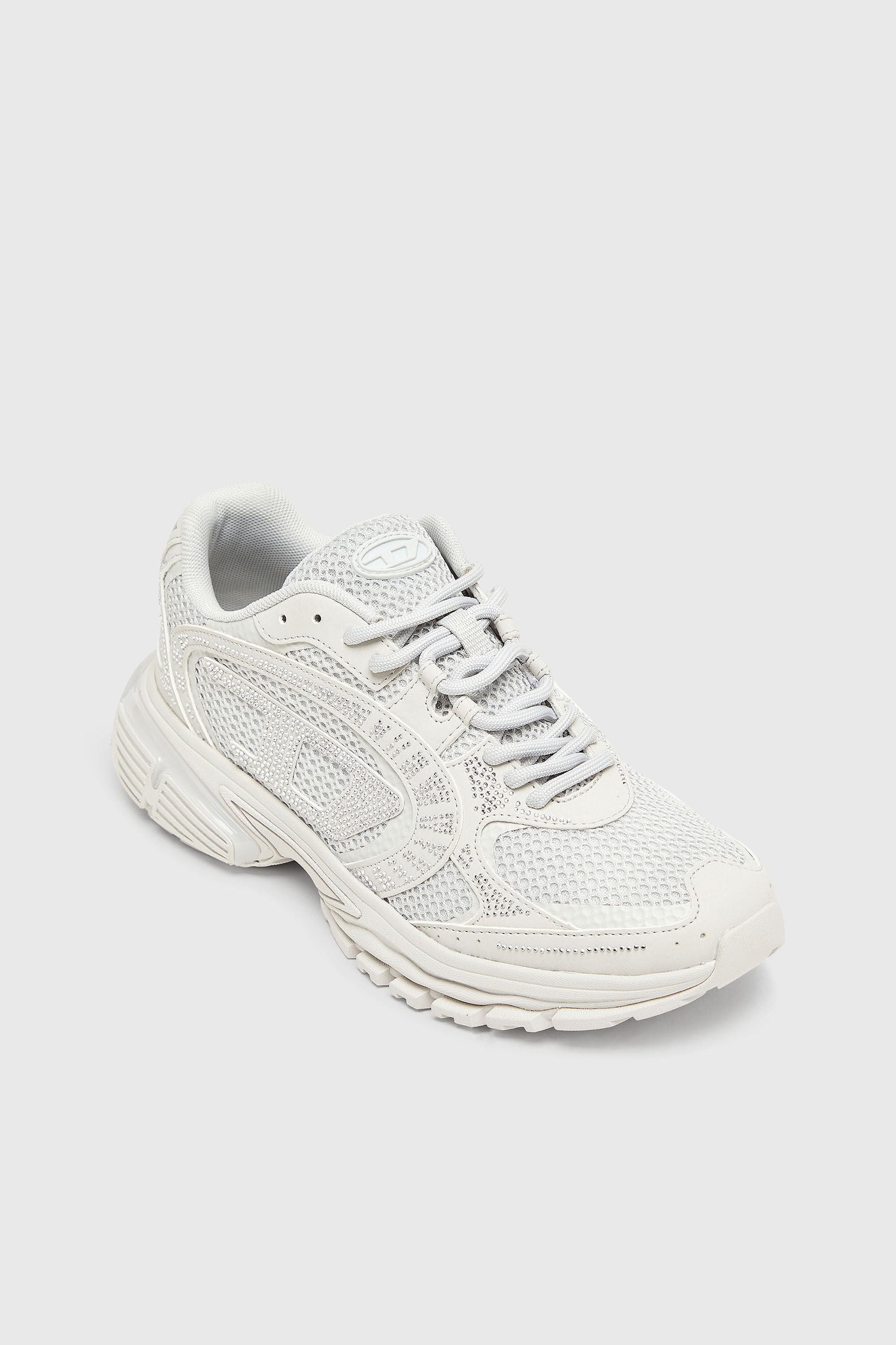 Diesel - S-PRO-V-DENSE LOW W, Woman's S-Pro-V-Dense - Mesh sneakers with crystals in White - 6