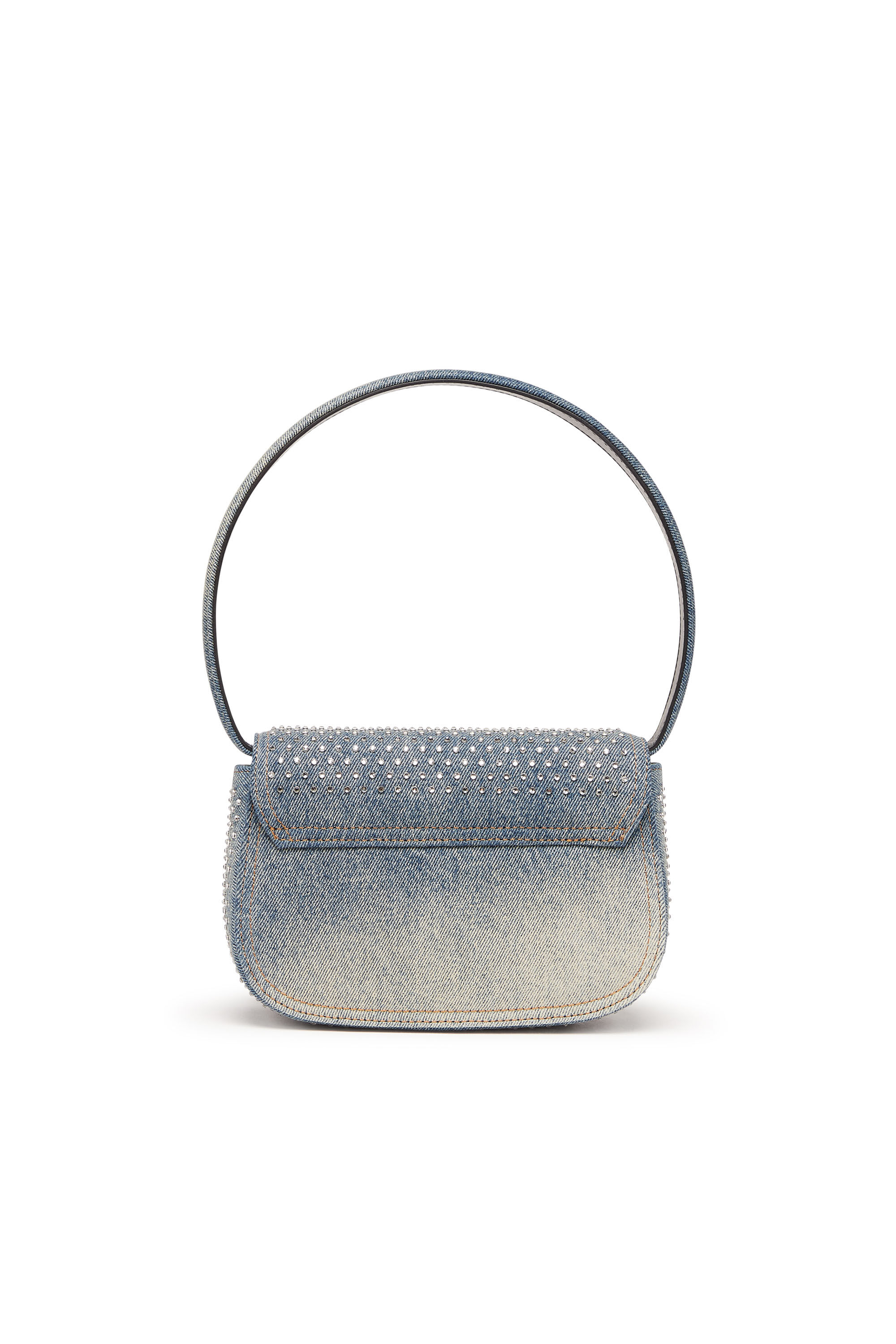 Women's 1DR - Iconic shoulder bag in denim and crystals | 1DR Diesel