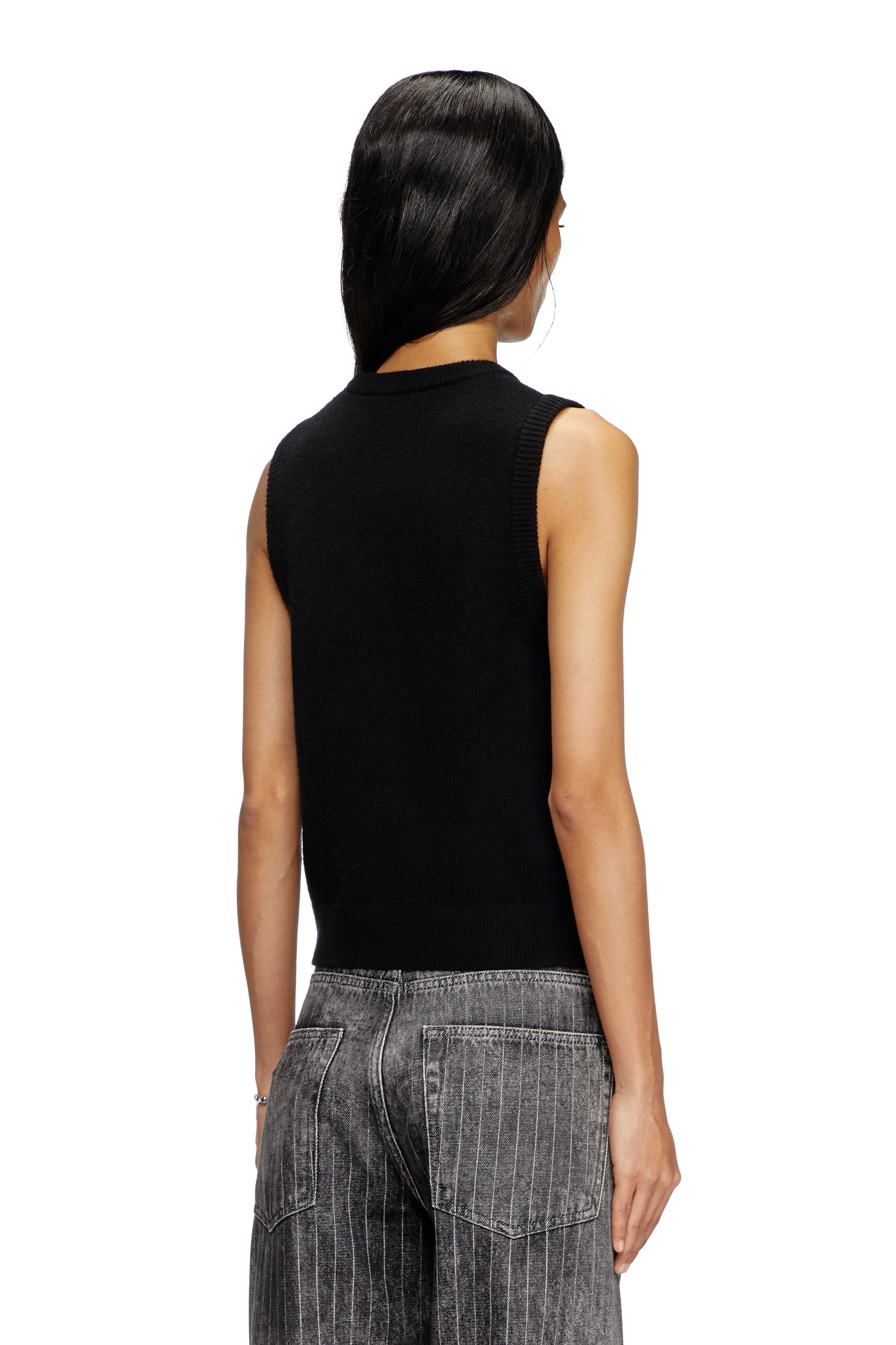 Gold Metallic Knit Tank Top