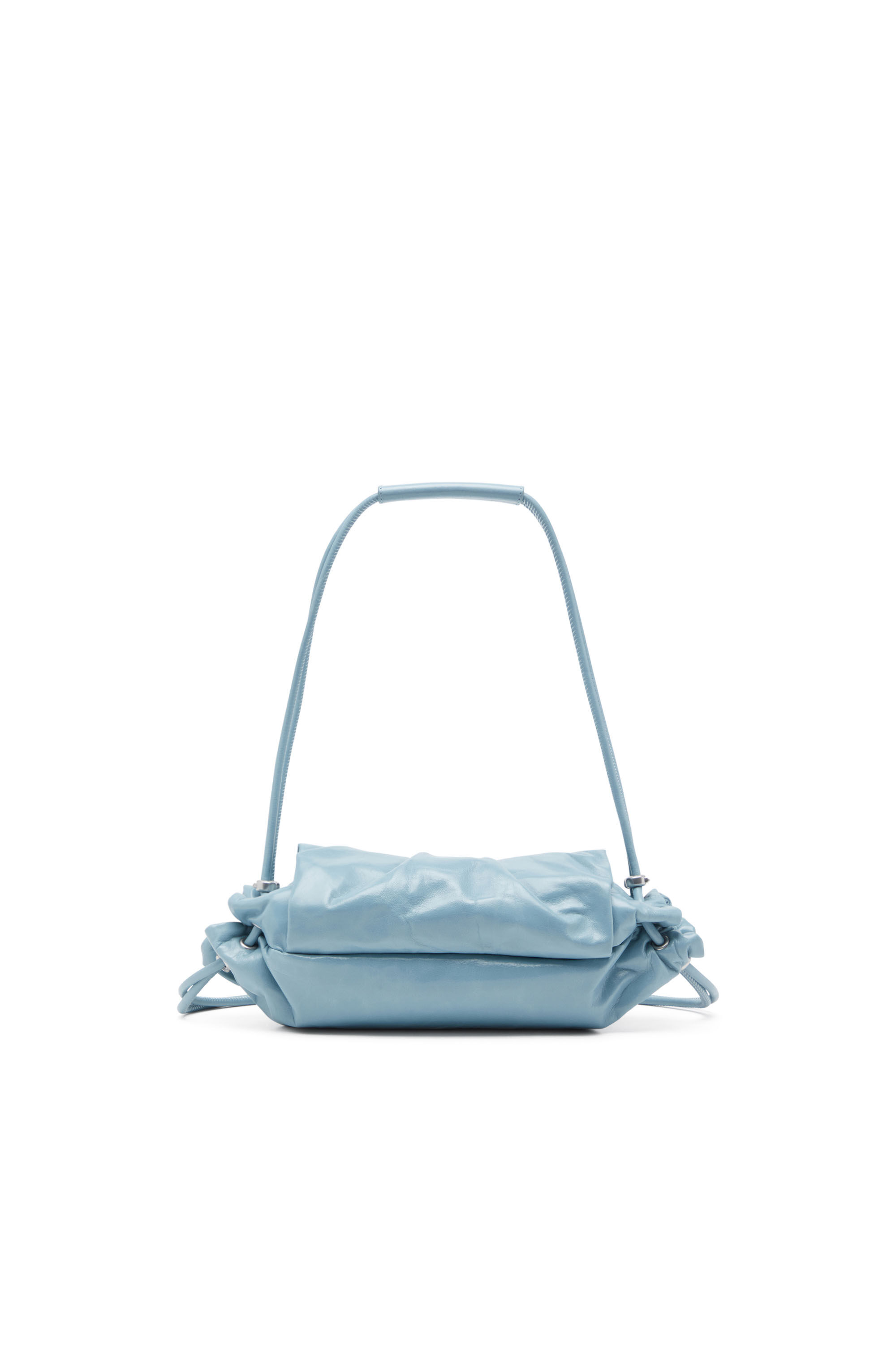 国内直営【DIESEL】SCRUNCH-D SHOULDER S ショルダーバッグ Women's Scrunch-D M-Shoulder bag in shiny leather | Black