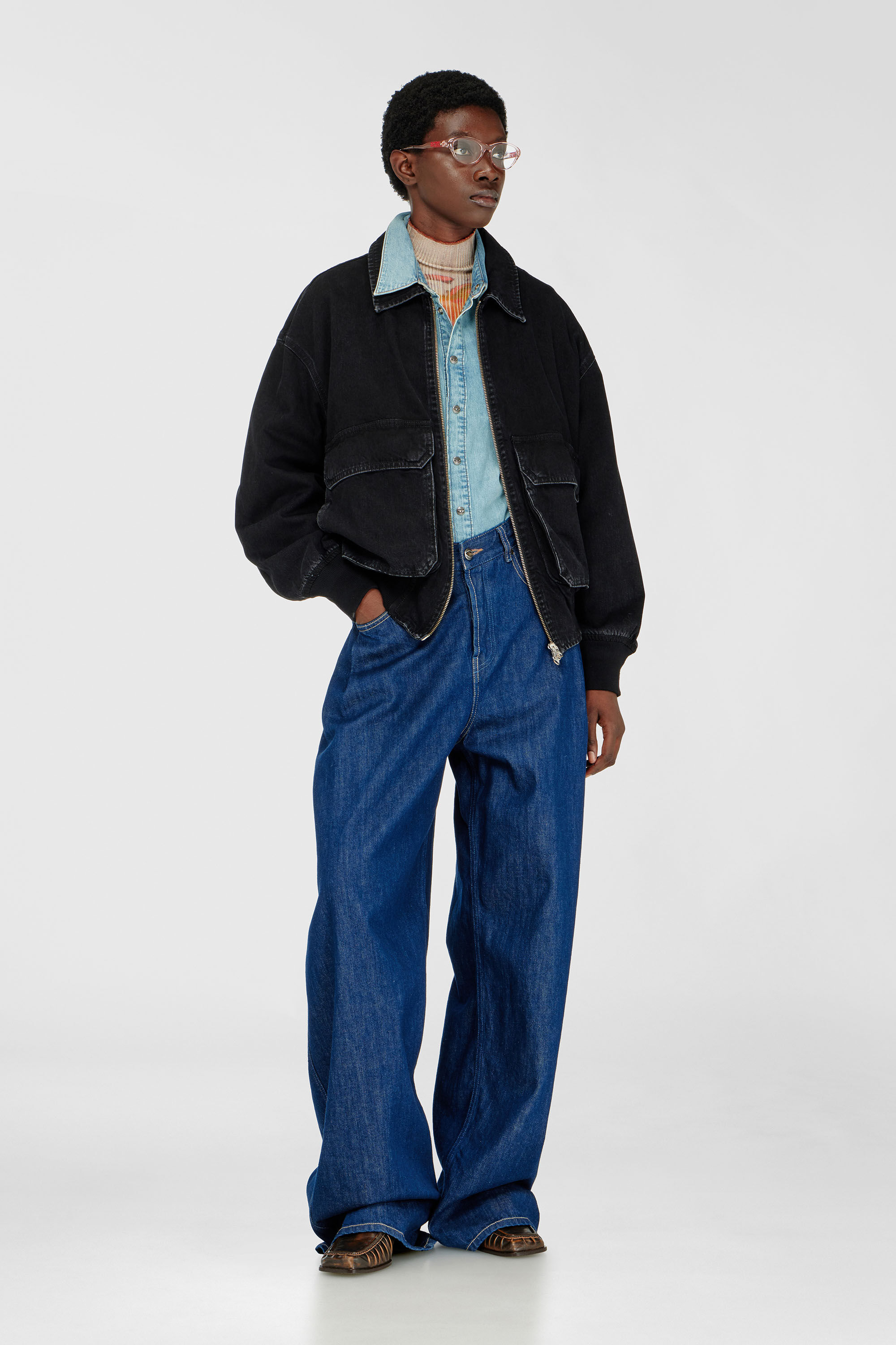 Women's Jacket in denim | Black | Diesel {{Country}}