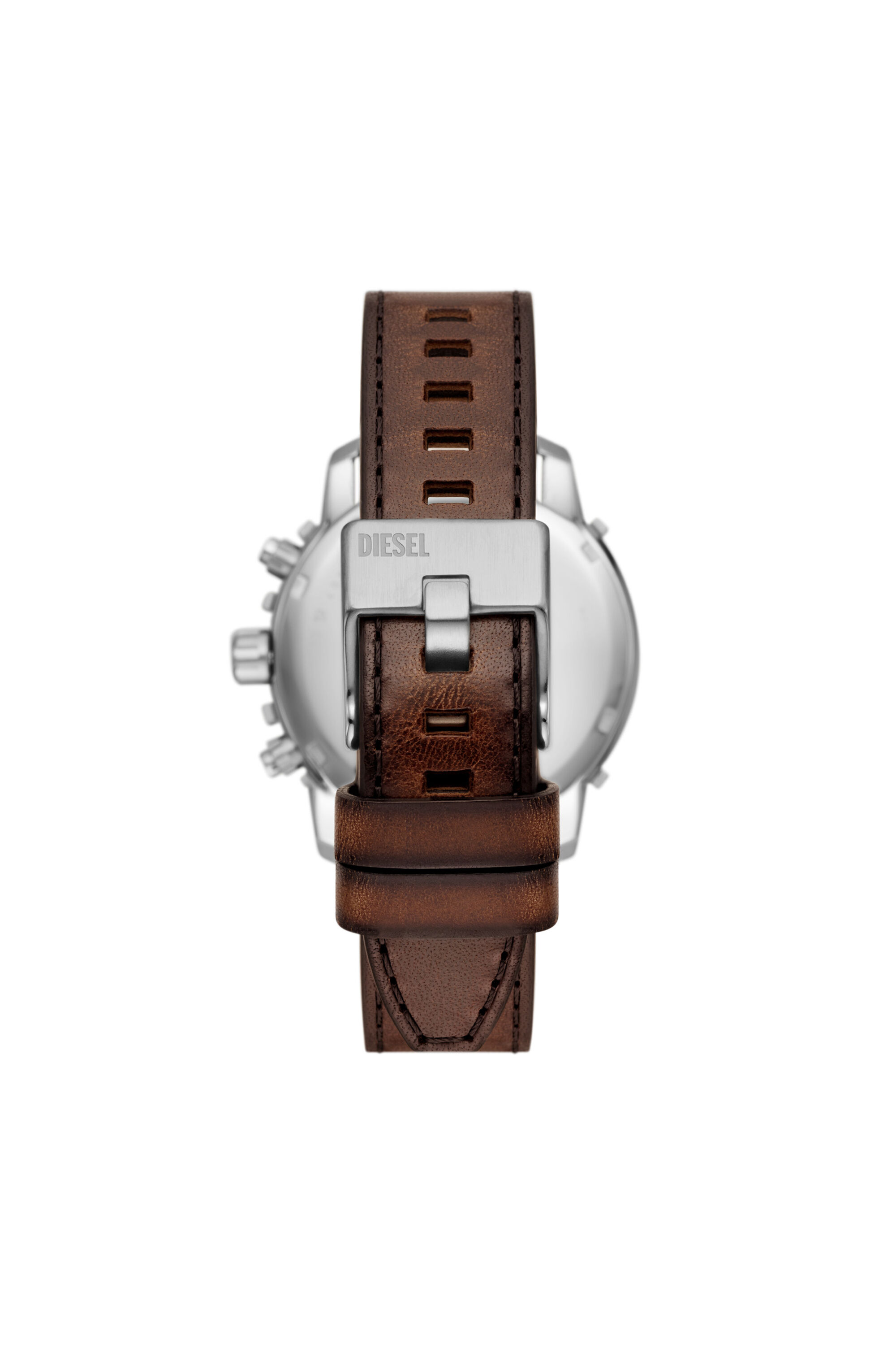 DZ4604: Griffed Chronograph Brown Leather Watch | Diesel