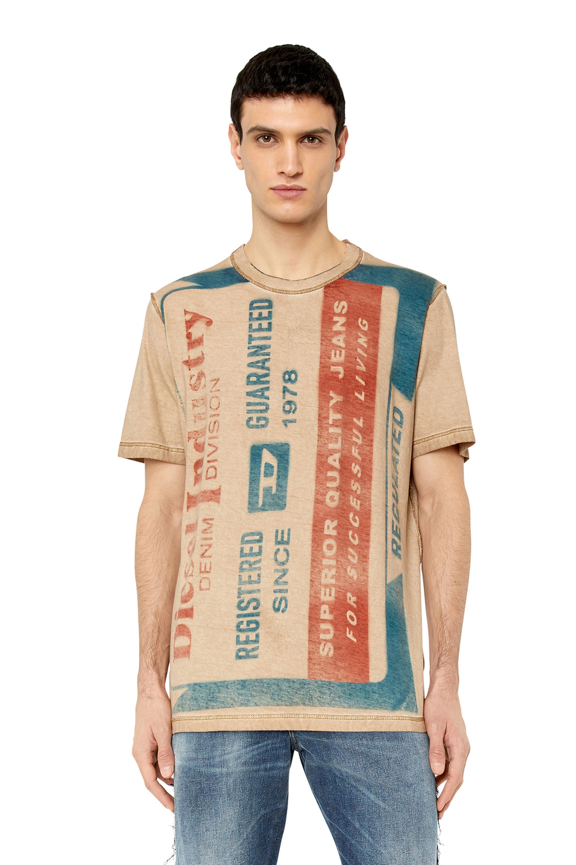 T-JUST-G13 Man: T-shirt with jacron patch print | Diesel