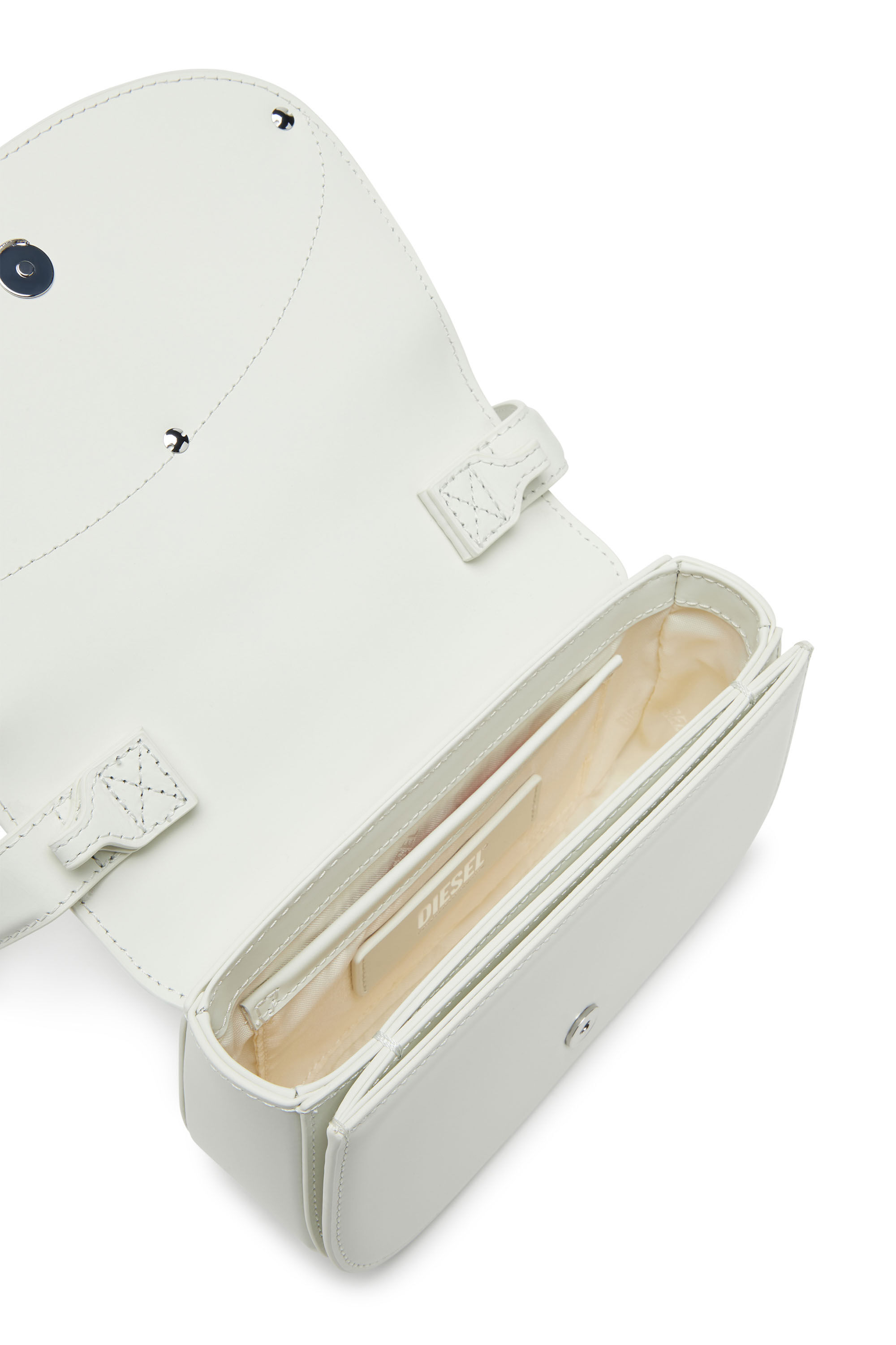 Women's 1DR-Iconic shoulder bag in matte leather | White