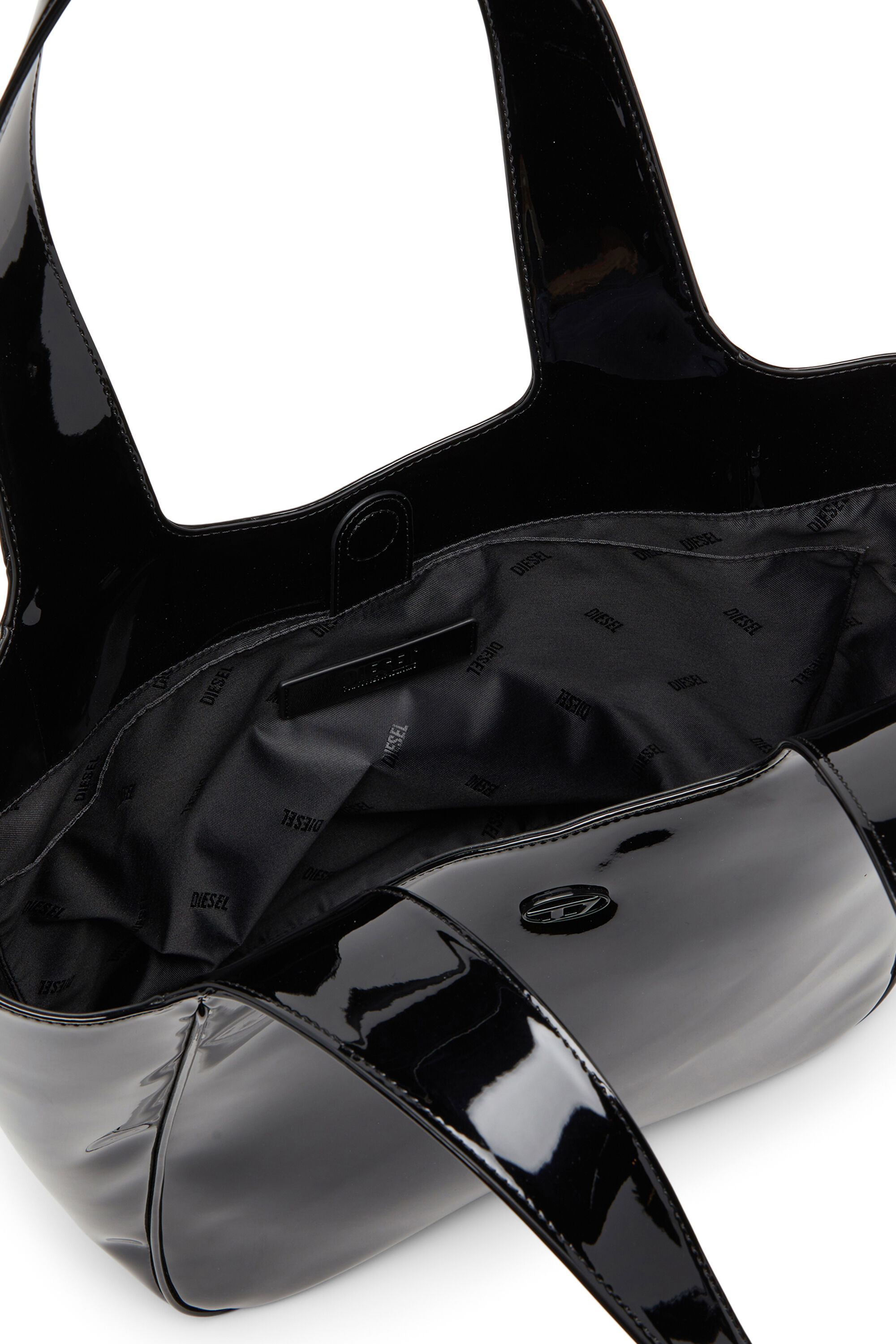 Women's Play-Glossy tote bag | Black | Diesel {{Country}}