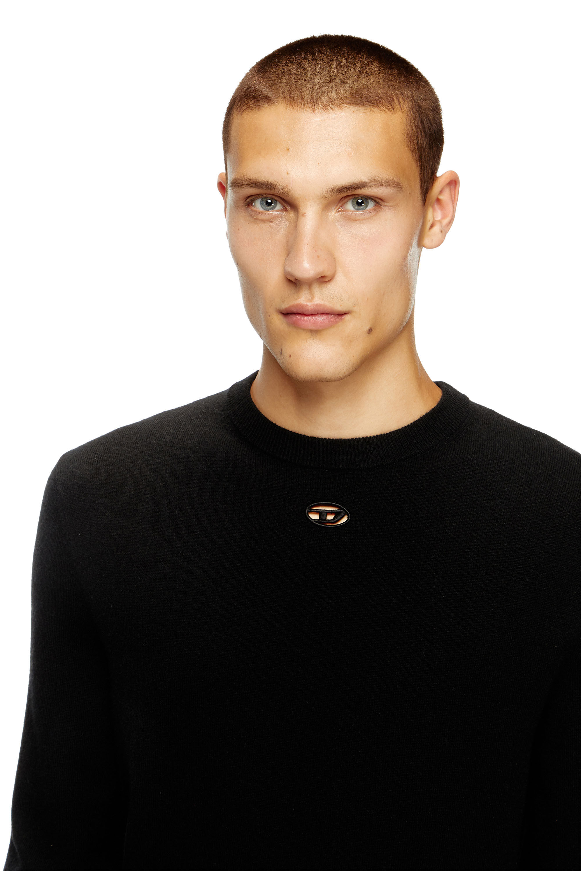 Men's Wool and cashmere jumper | Black | Diesel