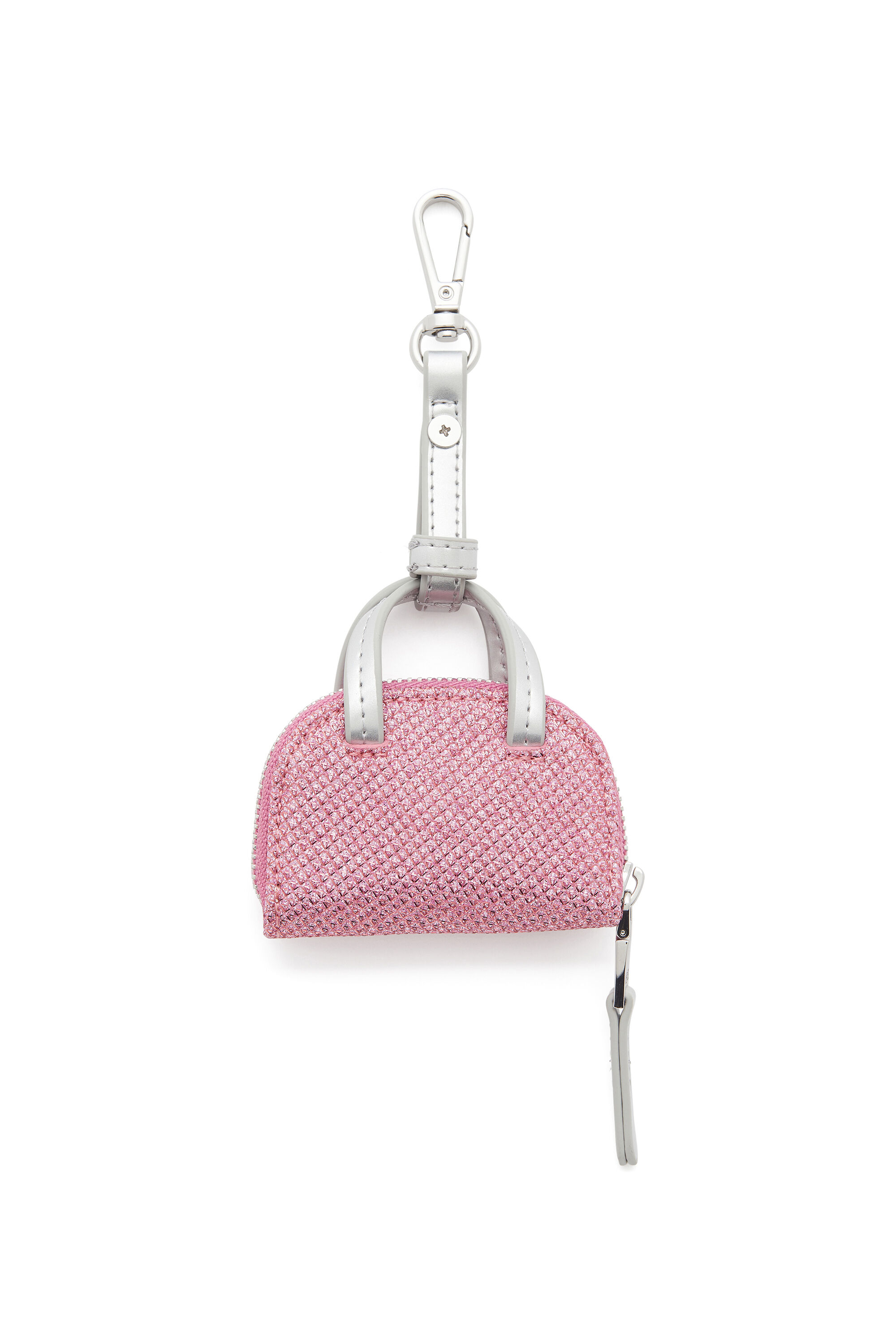 Diesel - 1DR DOME CHARMS, Woman's 1DR Dome - Charm in Lurex fabric in Pink - 2