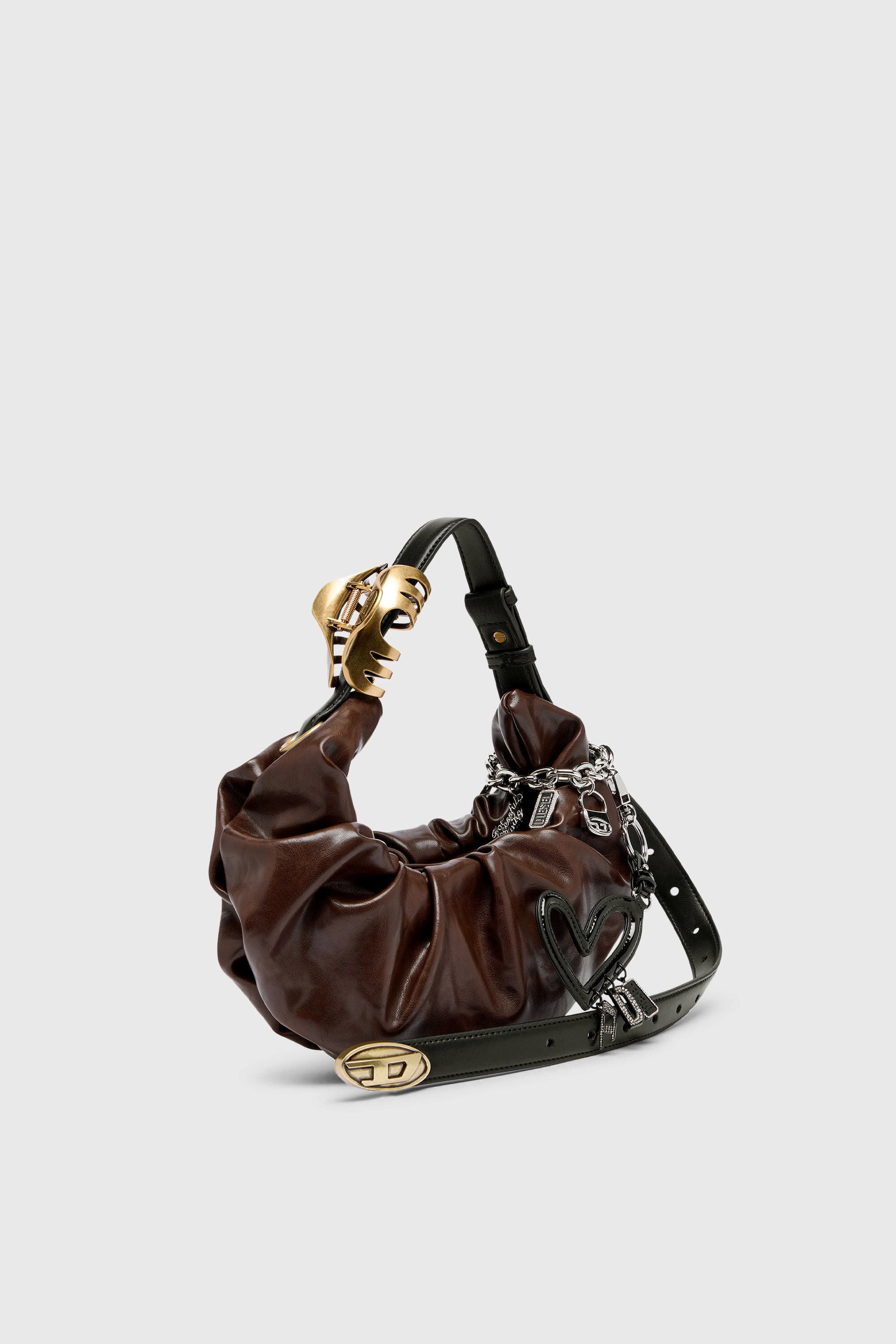 Women's Grab-D-Small scruched hobo bag | Brown | Diesel {{Country}}