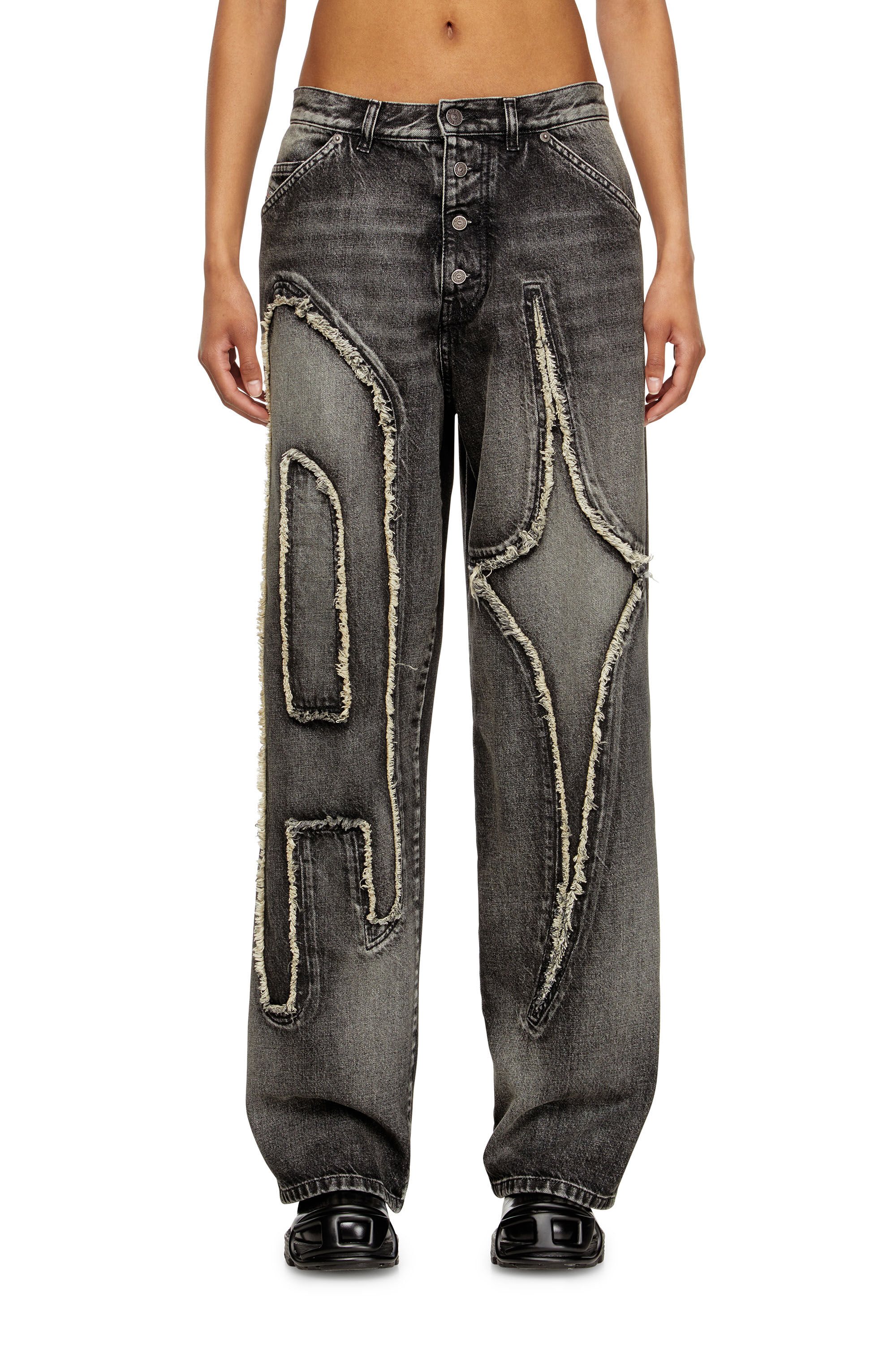 Women's Straight Jeans | Regular Waist D-ThugClub | Black/Dark