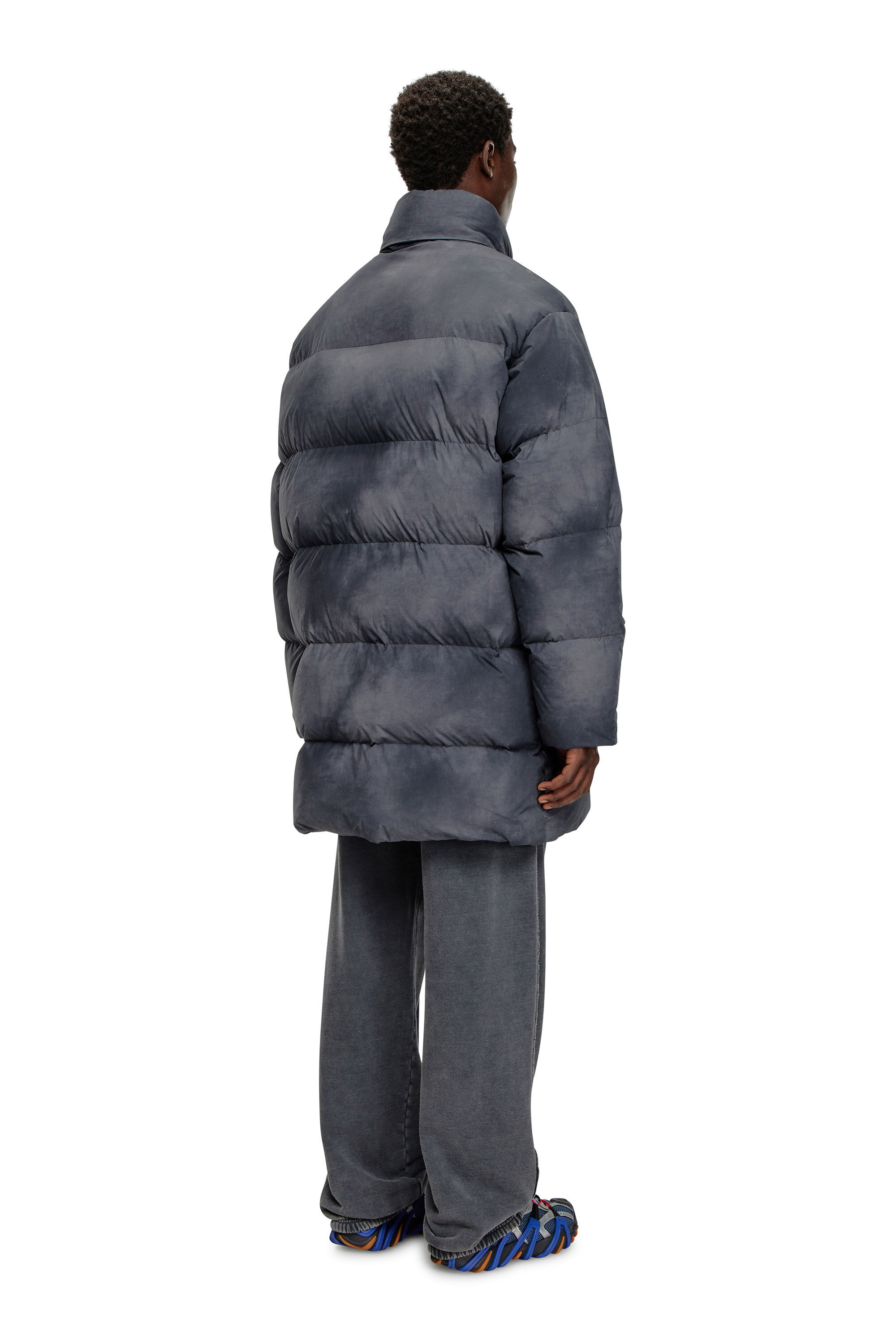 訳あってお買い得！30～80％OFF Men's Longline down jacket with cloudy effect | Grey | Diesel ジャケット・アウター