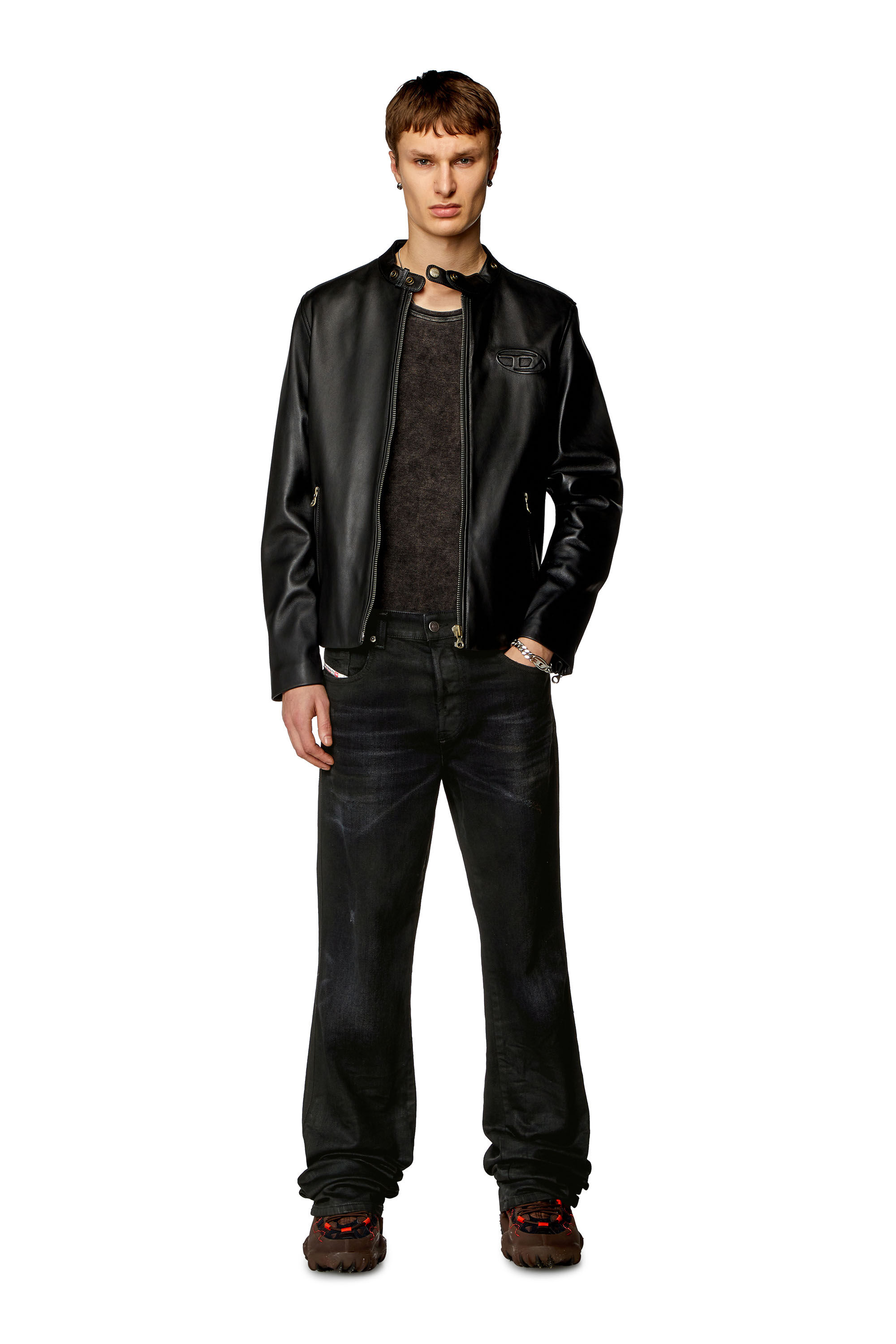 Diesel l street leather jacket store