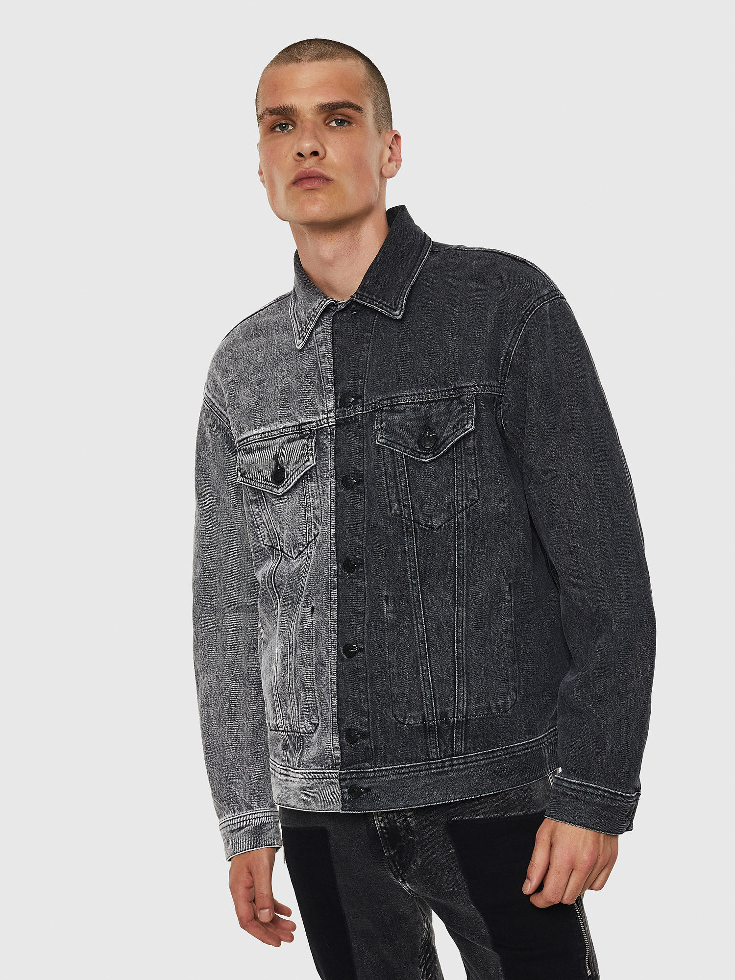 diesel black denim jacket