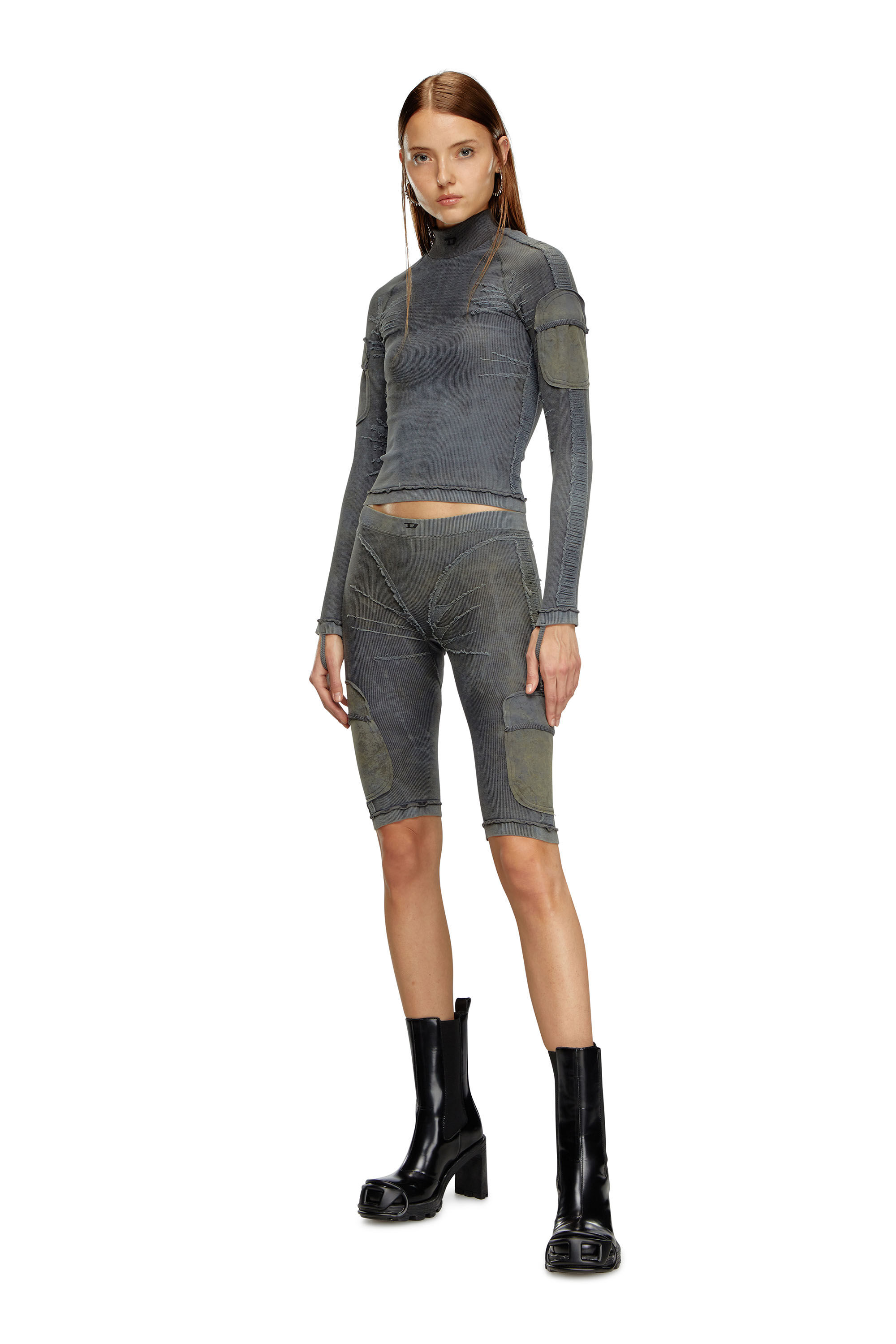 Women's D-Hammer-High-heel boots with Oval D plaque | Black | Diesel