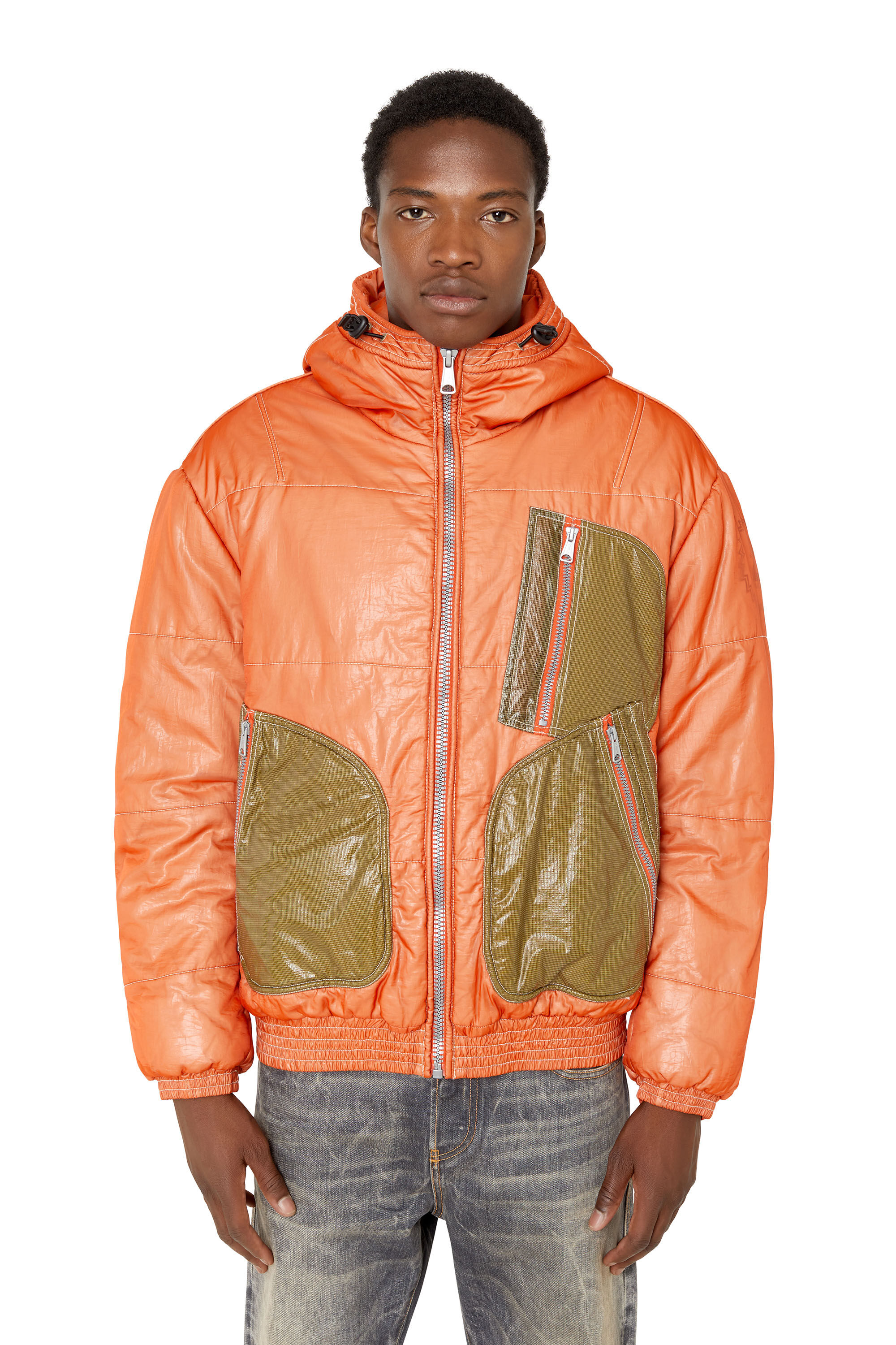 Padded jacket in laminated organza | Diesel