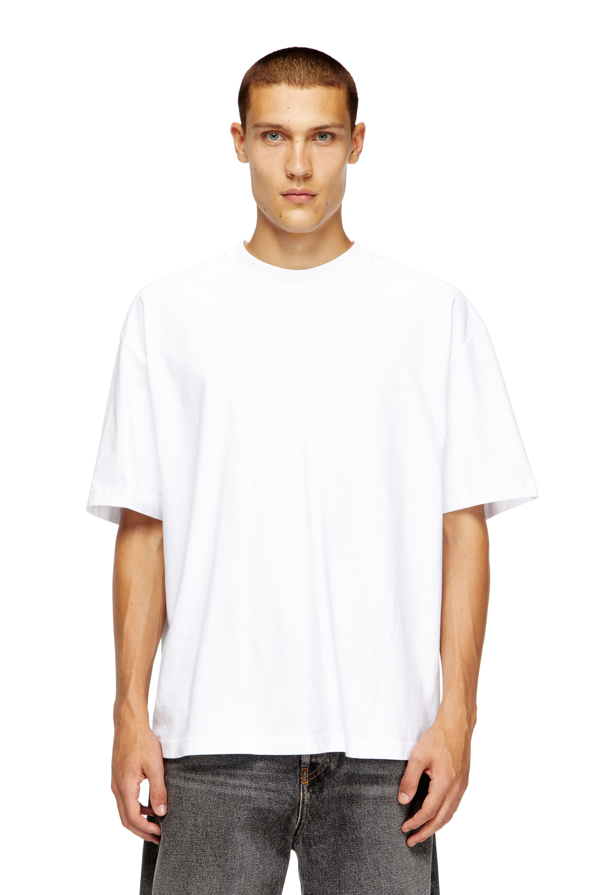 Tシャツ・カットソー Diesel T-Shirt With Maxi Oval D Men's T-shirt with maxi oval D embroidery | Black | Diesel