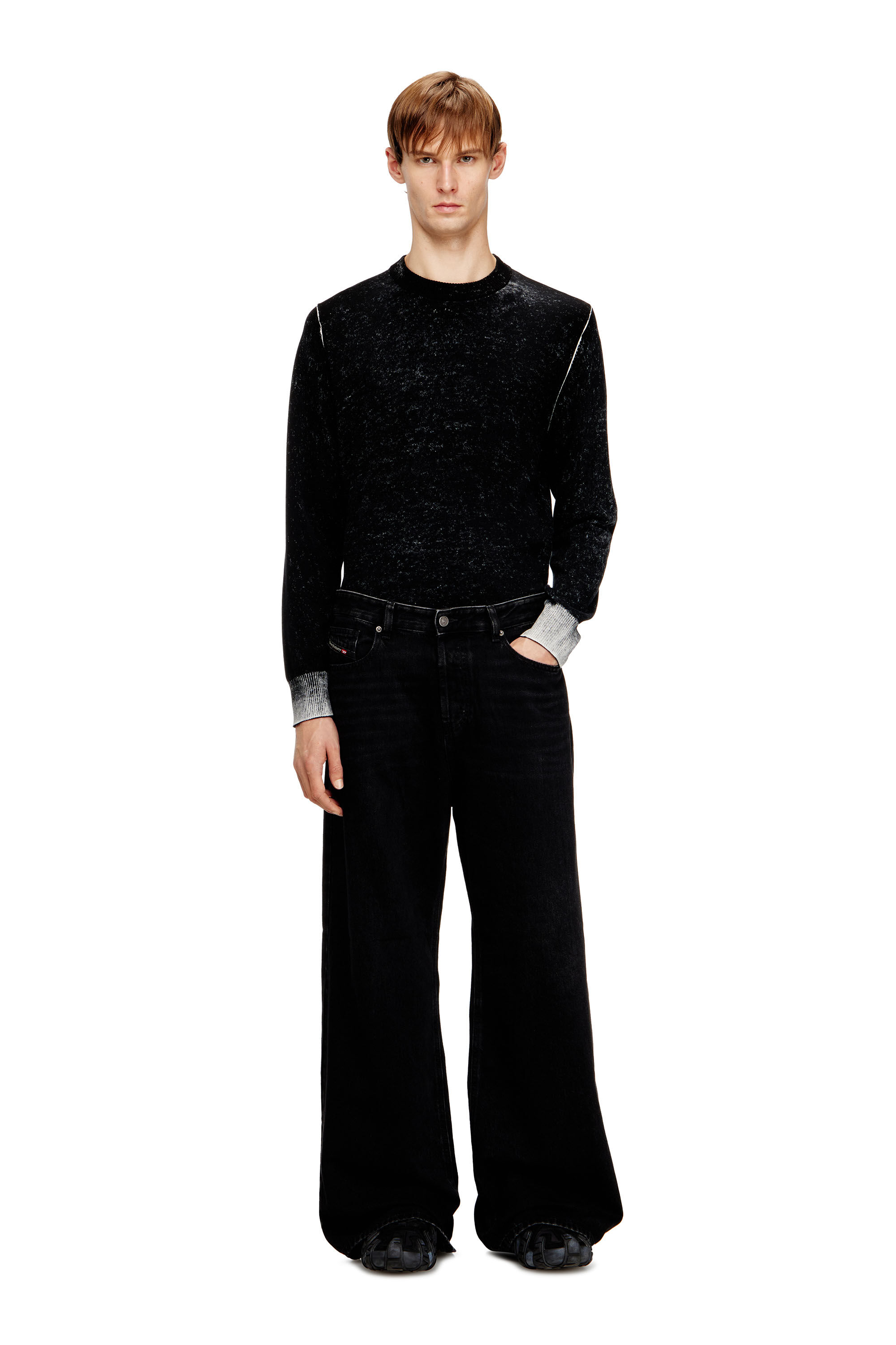 Women's Relaxed Jeans | Black/Dark grey | Diesel 1996 D-Sire