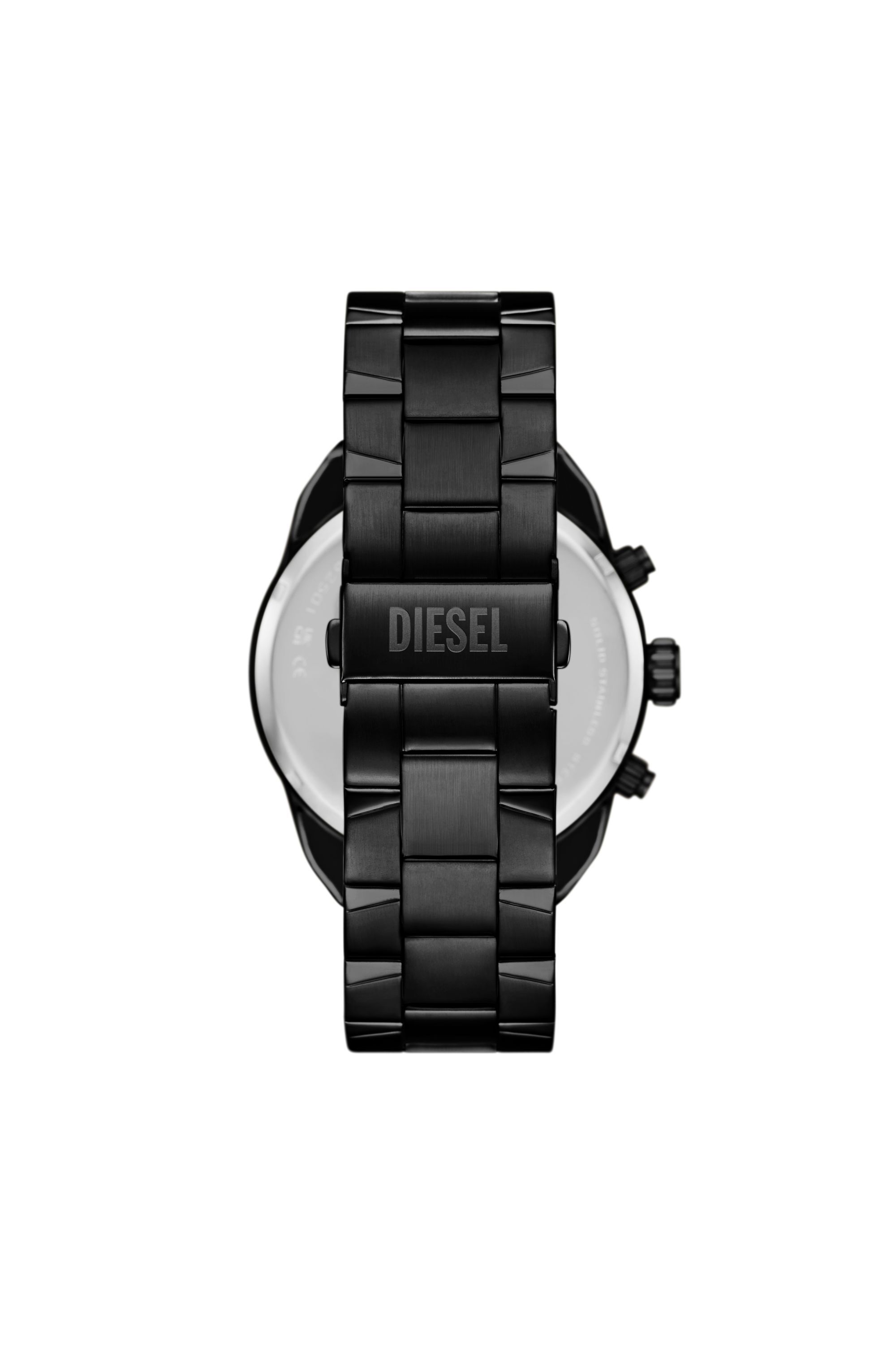 Men's Spiked black stainless steel watch | Black | Diesel