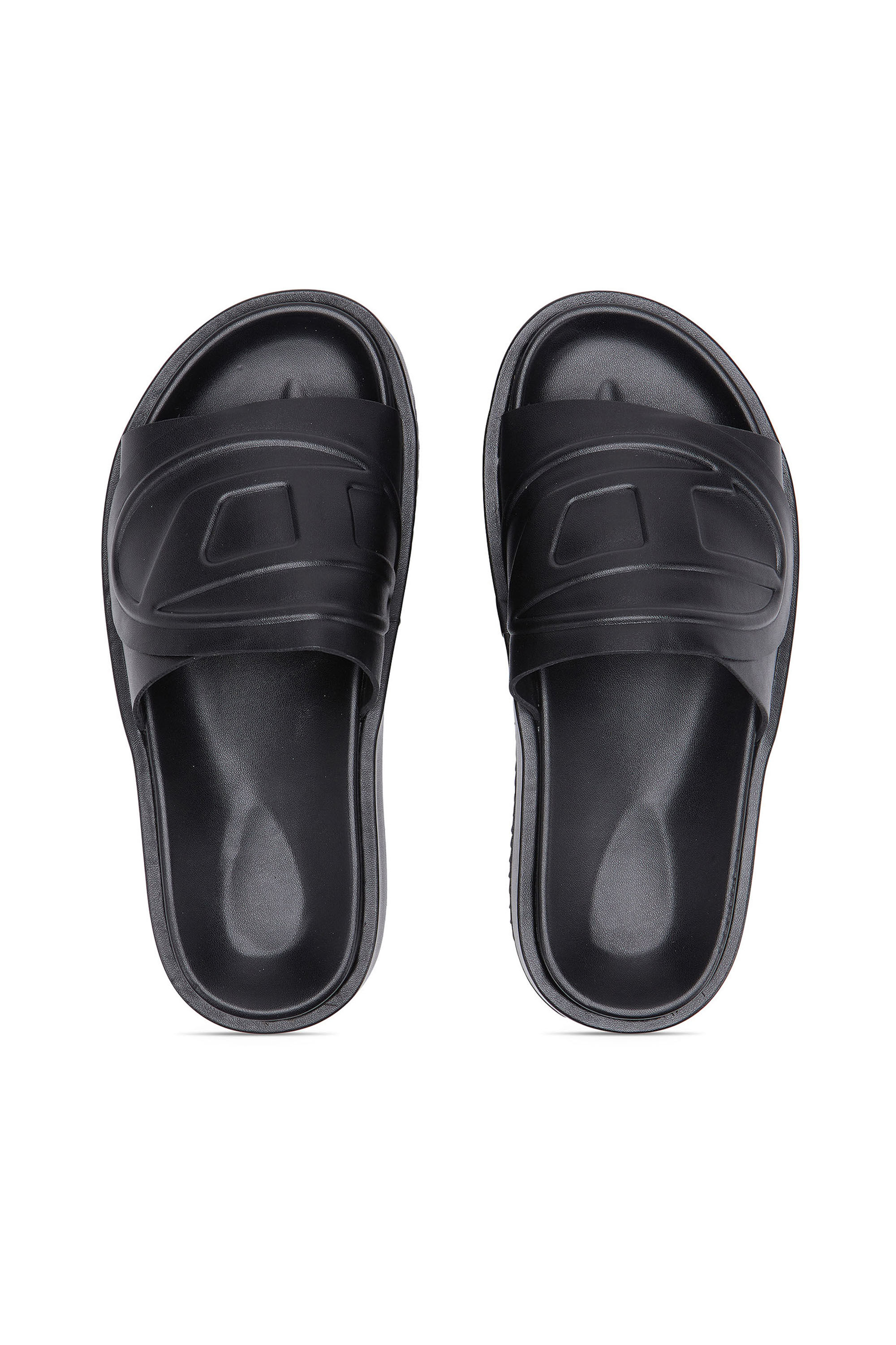 Ladies black slides top