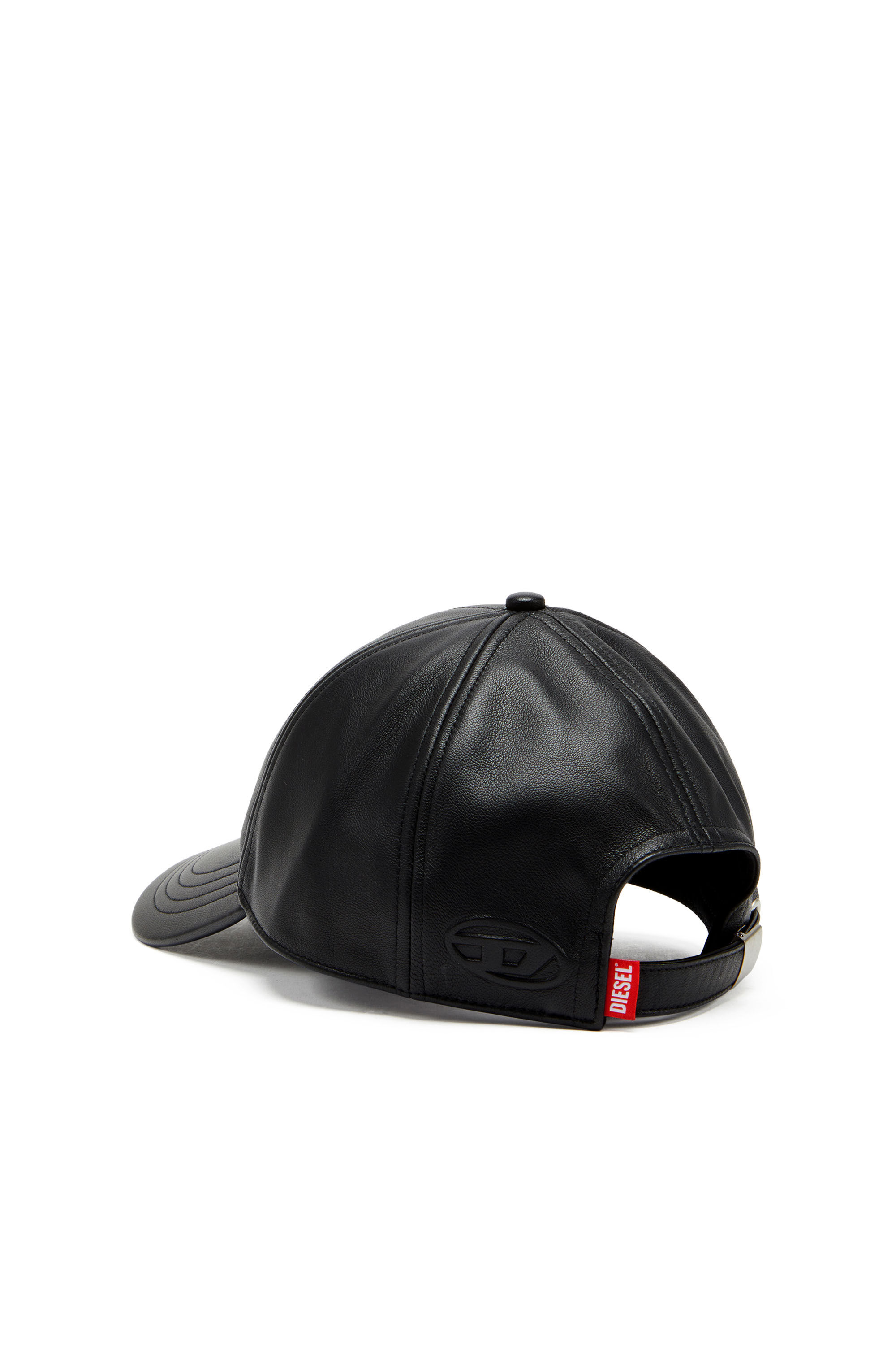 Men's Leather baseball cap with embossed logo | Diesel C-BILL