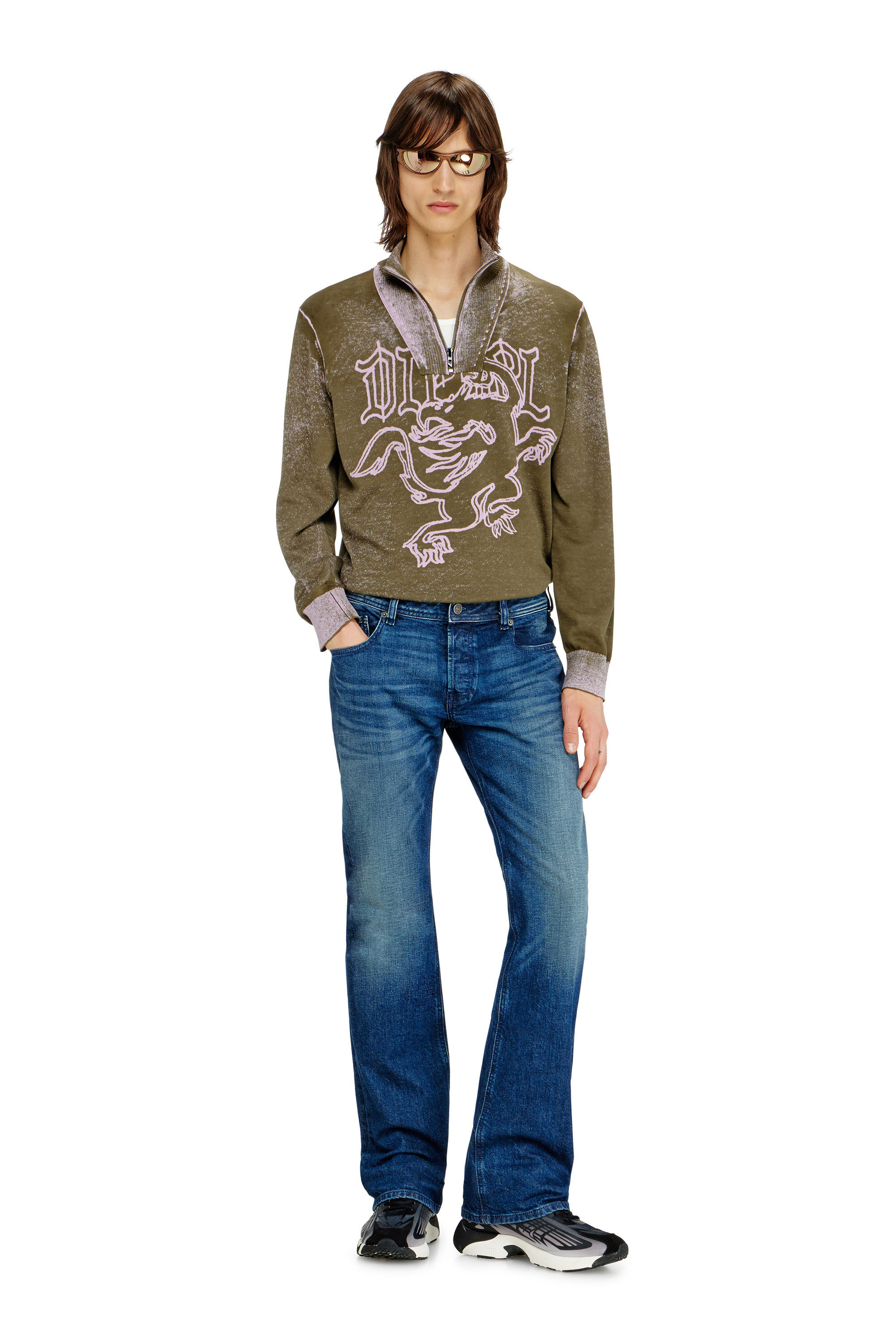 Men's Bootcut Jeans | Dark Blue | Diesel 2007 Zatiny