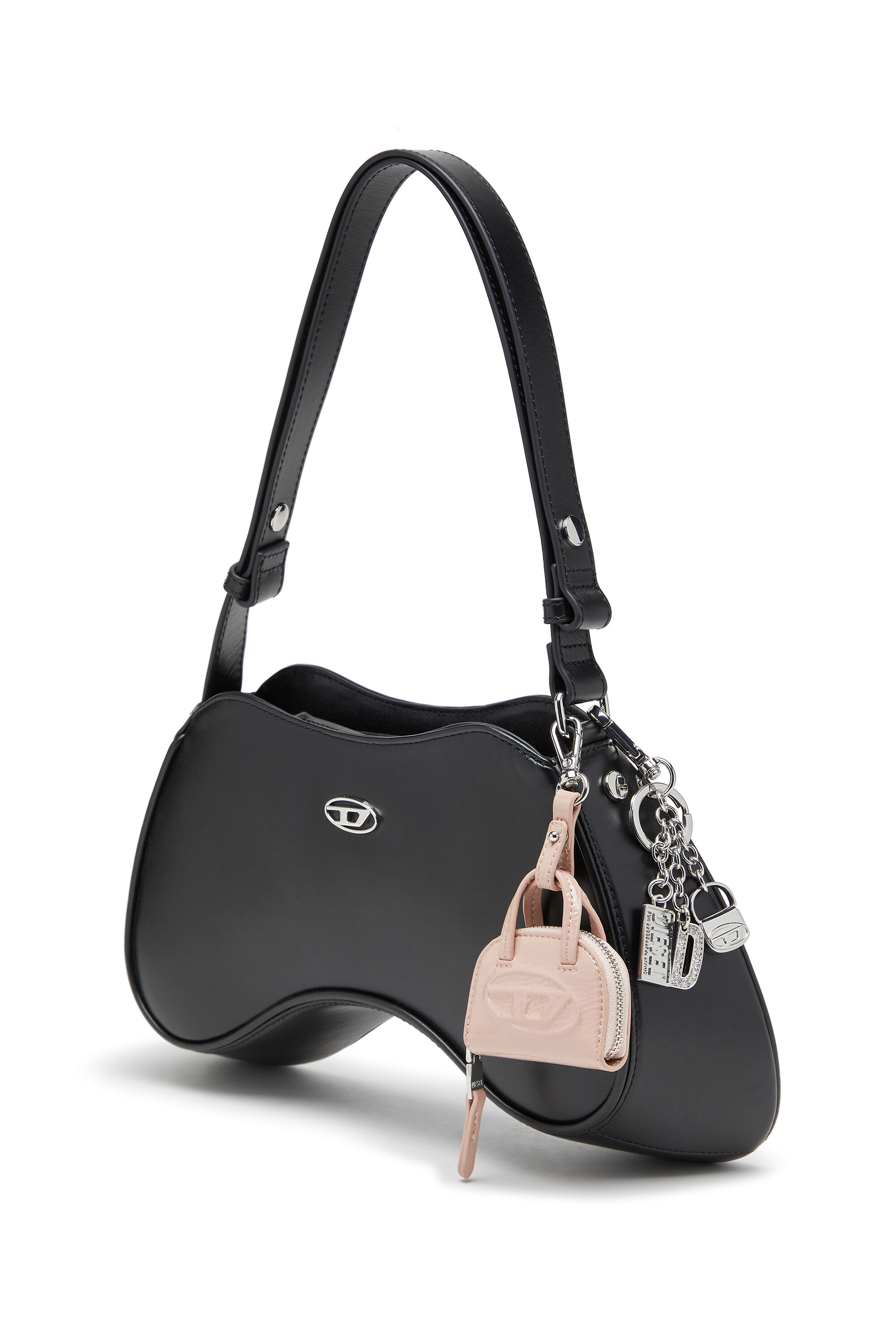 ディーゼル Play Shoulder 2wayバッグ Women's Play-Semi gloss leather shoulder bag | Black | Diesel