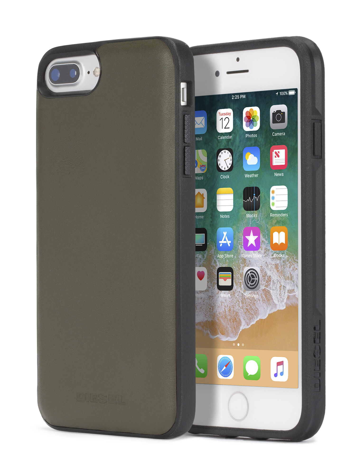 OLIVE GREEN LEATHER IPHONE 8 PLUS/7 PLUS/6s PLUS/6 PLUS CASE, 