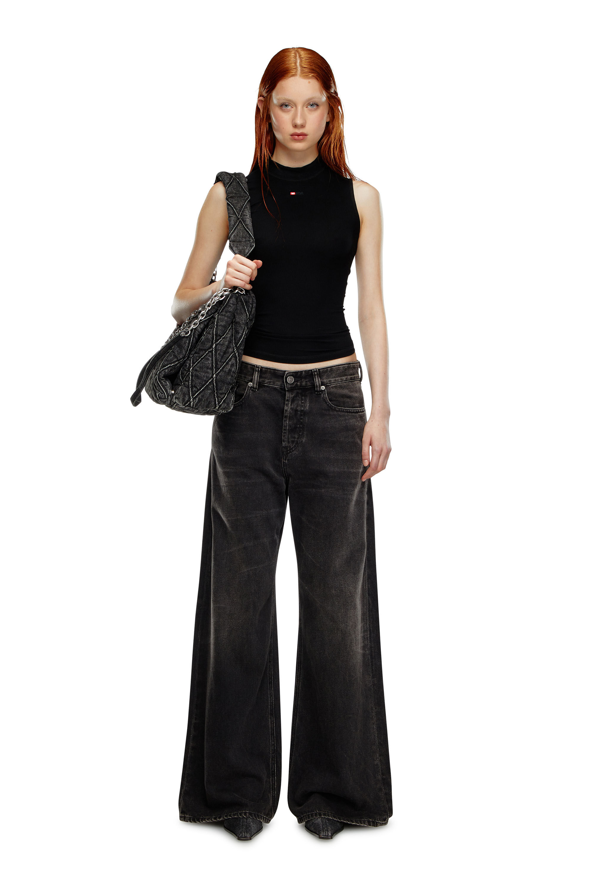 パンツ DIESEL Relaxed Jeans 1996 D-Sire 09j96 Women's Relaxed Jeans | Black/Dark grey | Diesel 1996 D-Sire