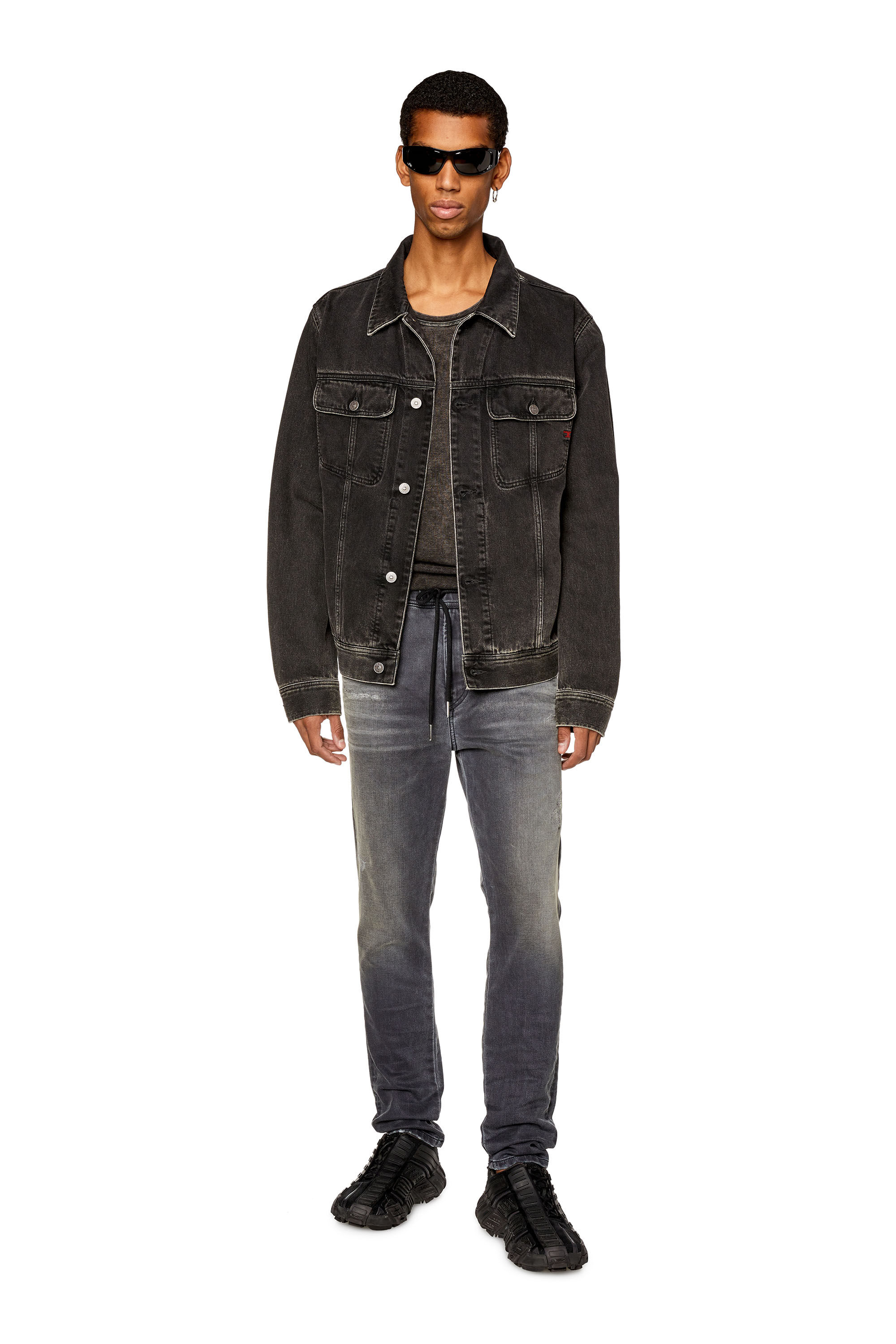 Diesel - Man's Slim E-Spender JoggJeans® 068FP, Black/Dark grey - 1