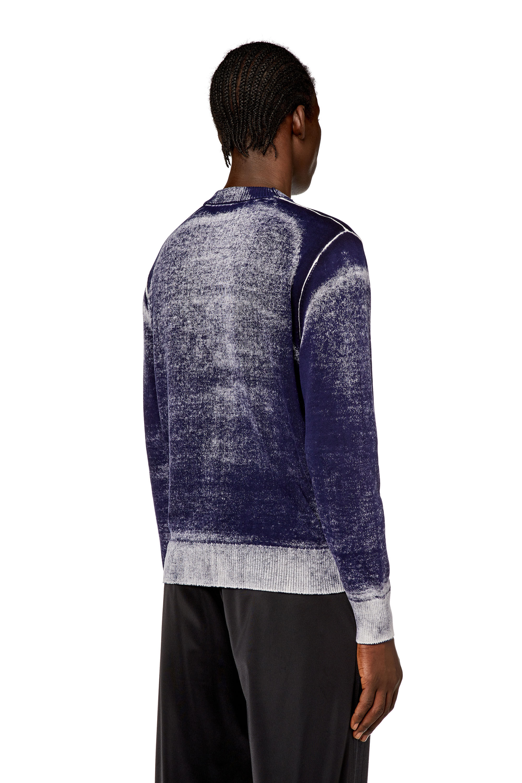 Men's Reverse-print cotton jumper | Blue | Diesel