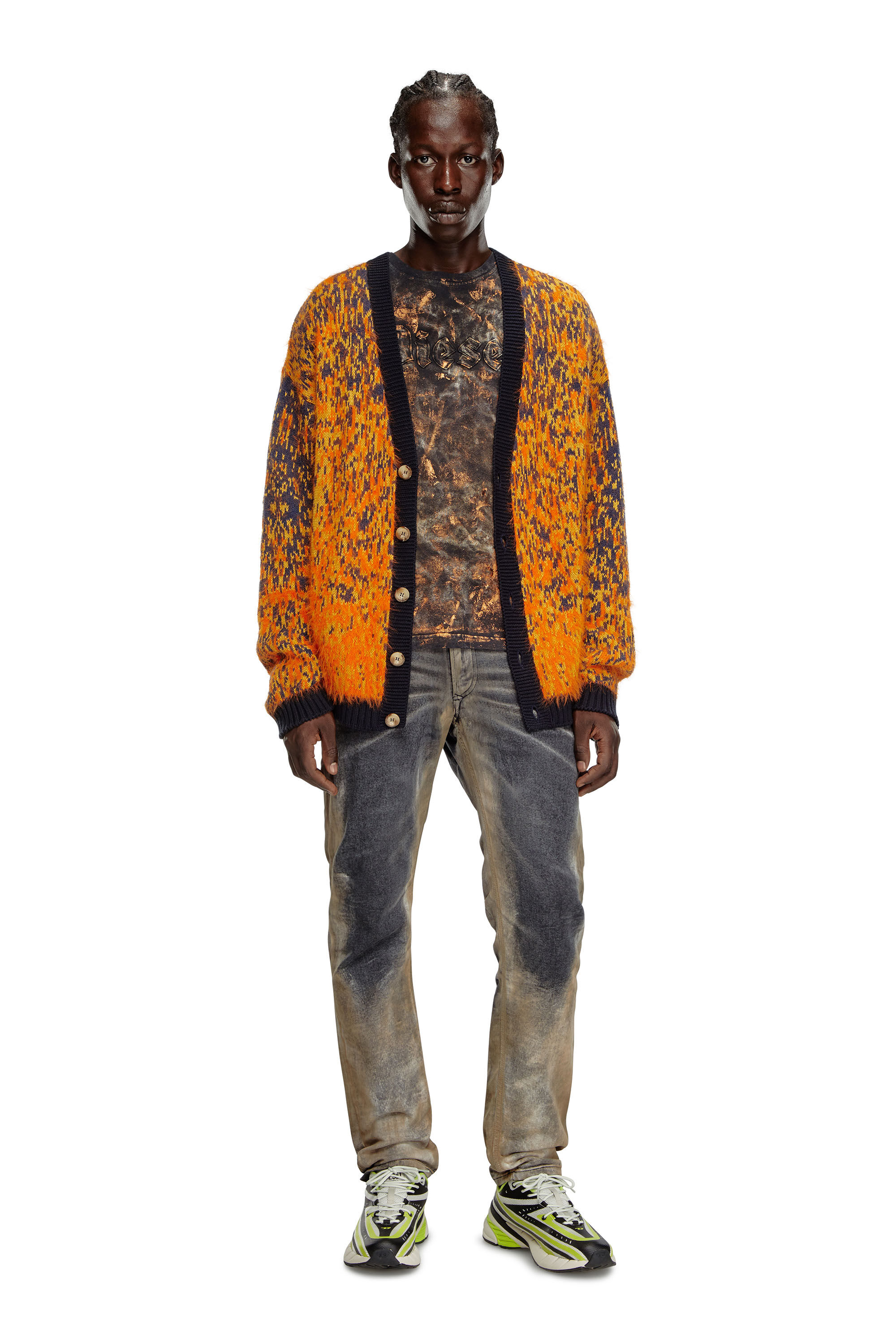 Fuzzy cardigan men online