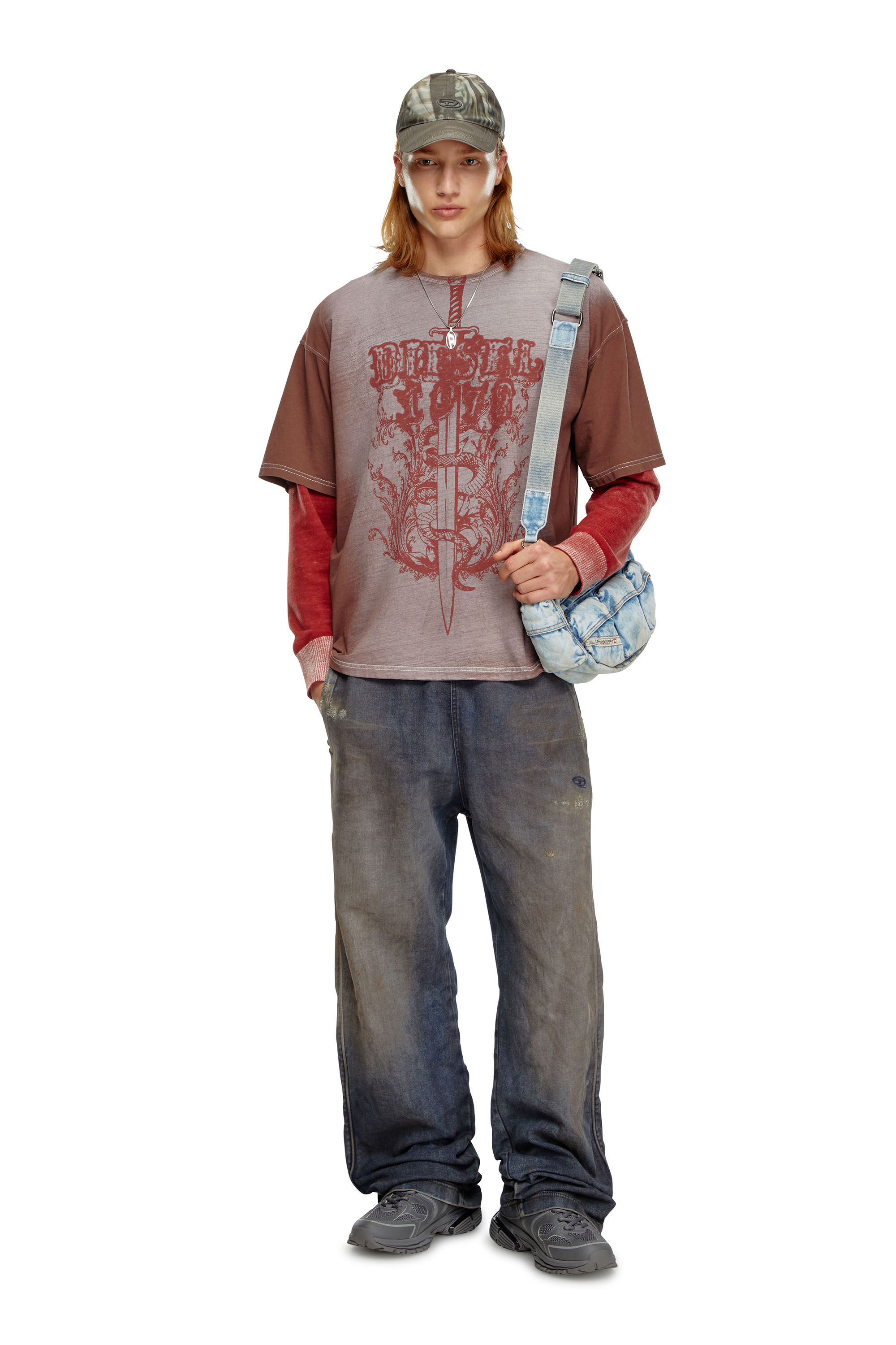 Men's Relaxed Jeans | Dark Blue | Diesel D-Martyans Track Denim Men's Relaxed Jeans | Dark Blue | Diesel D-Martyans Track Denim