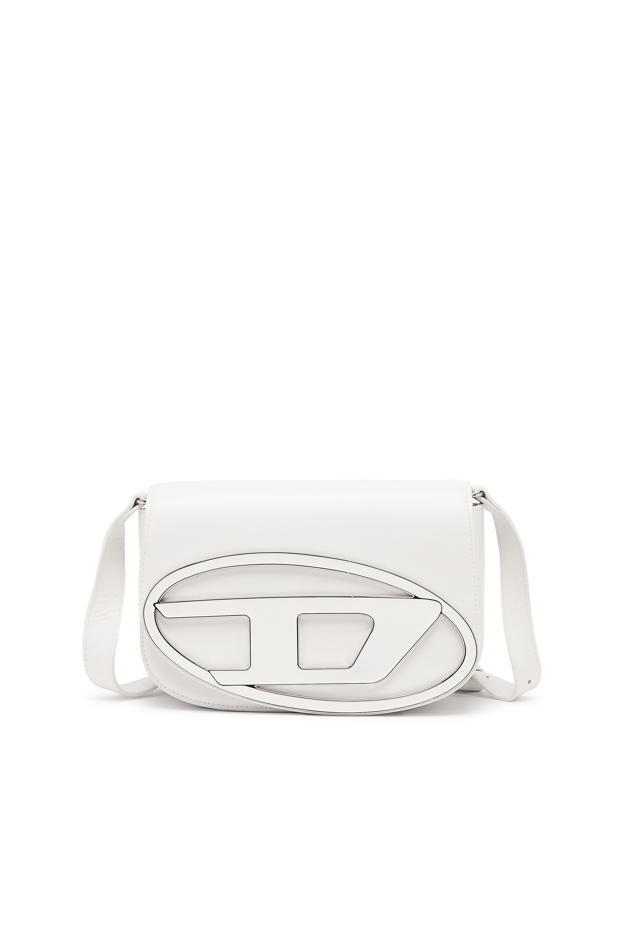 Women s 1DR M Iconic medium shoulder bag in leather White Diesel