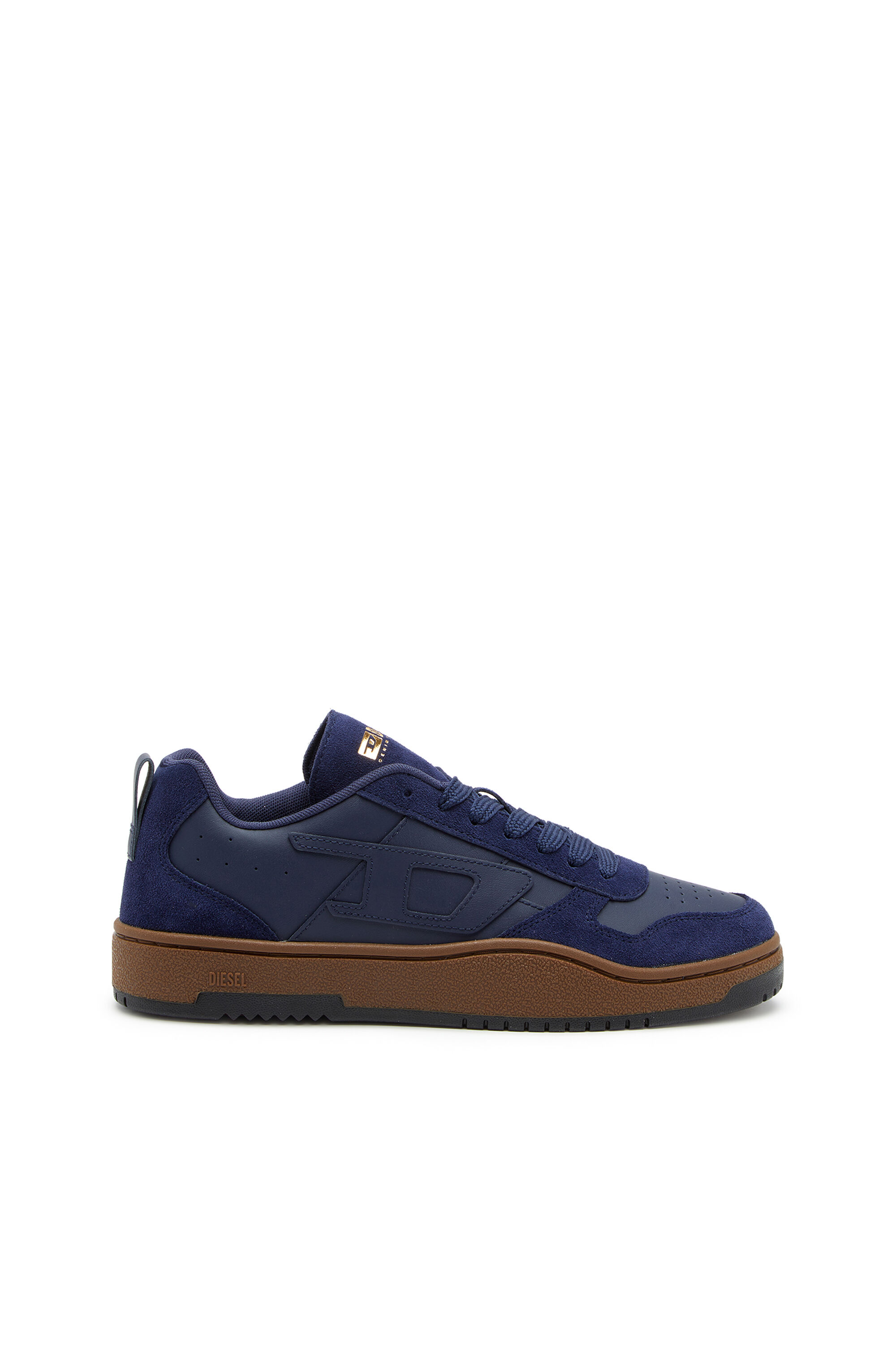 Men's S-Ukiyo-Sneakers in leather and suede | Blue | Diesel
