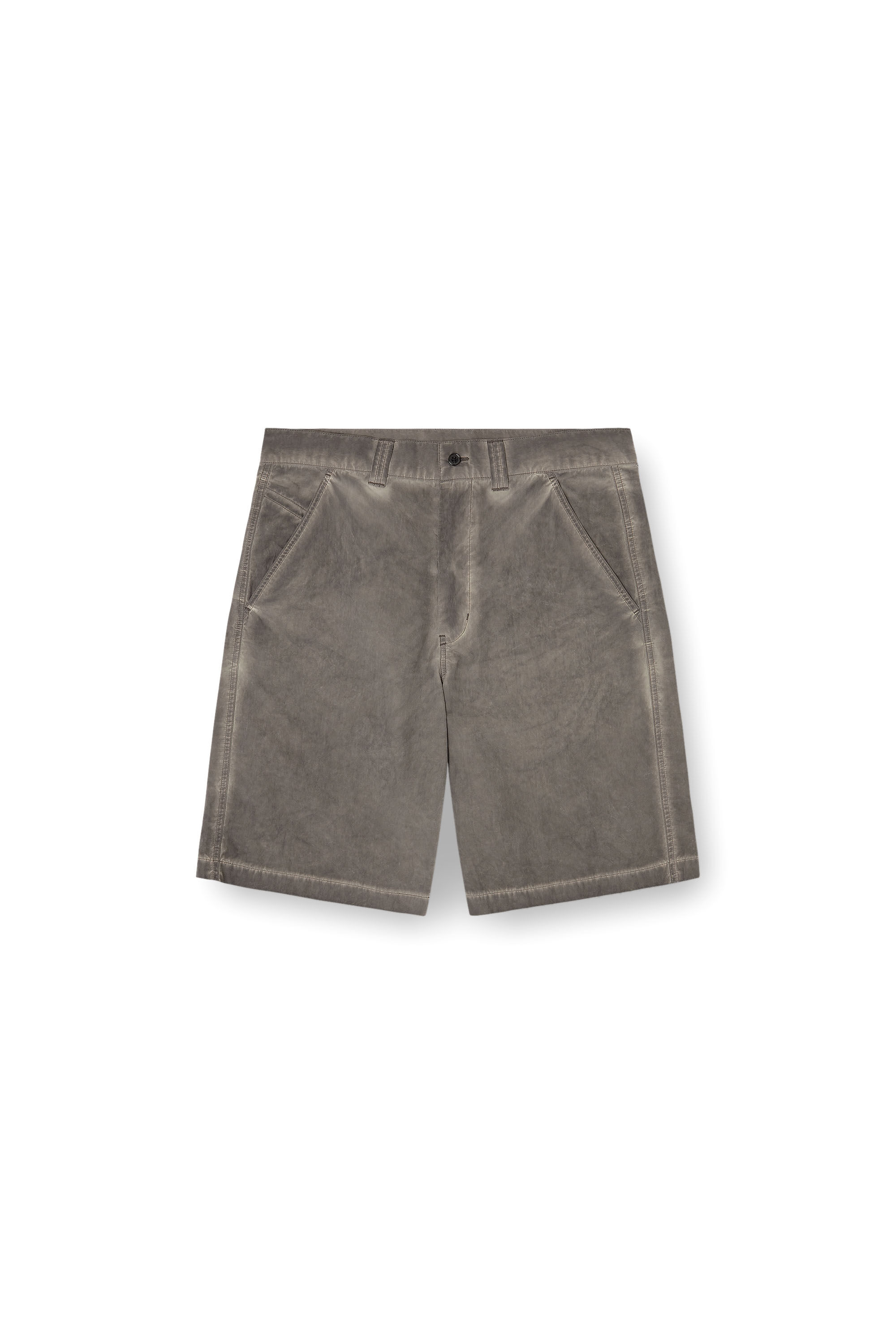 Men's Nylon-cotton shorts with pigment dye | Grey | Diesel TR