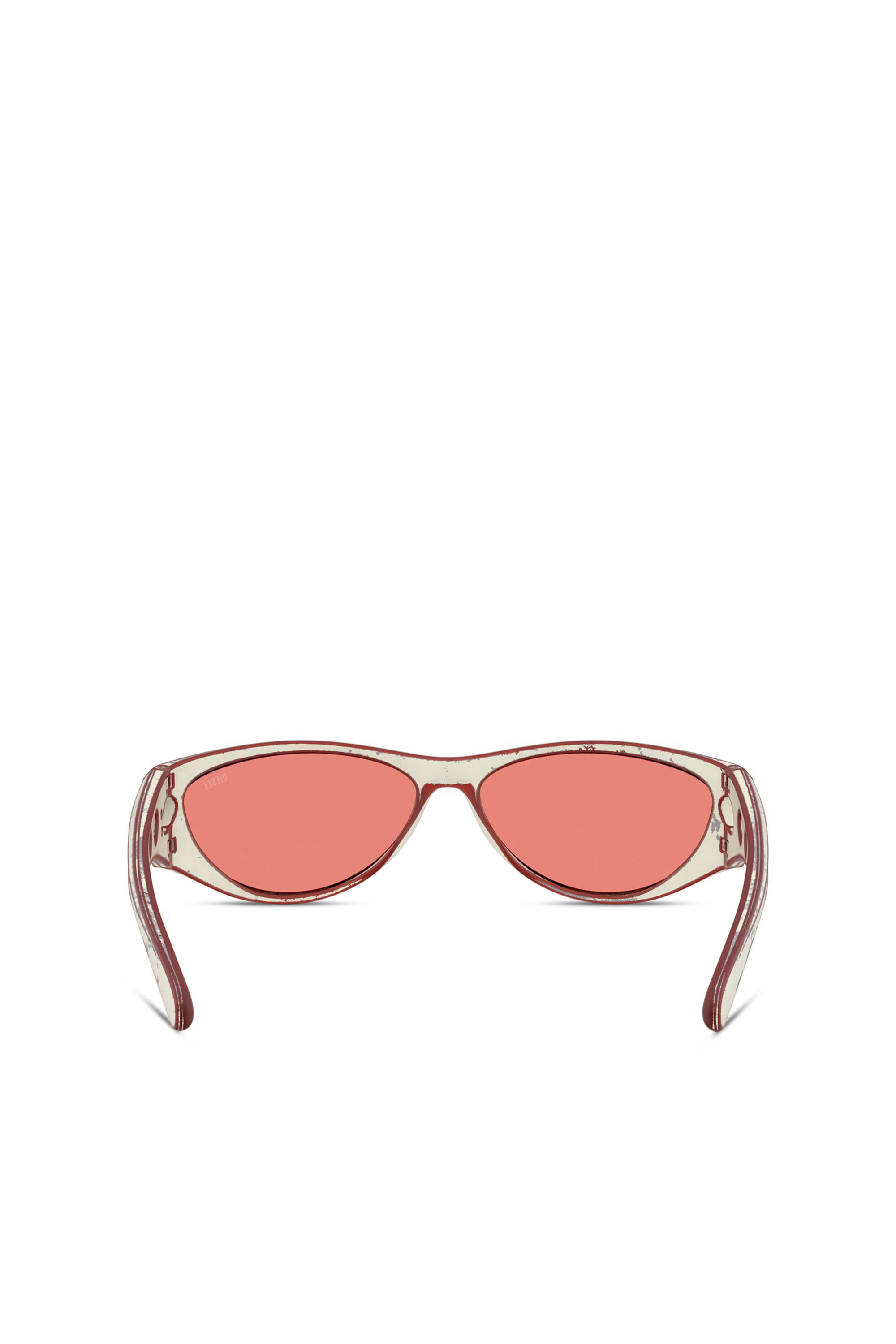 Diesel - 0DL3004U, Unisex's Cat-eye style sunglasses in Red - 3