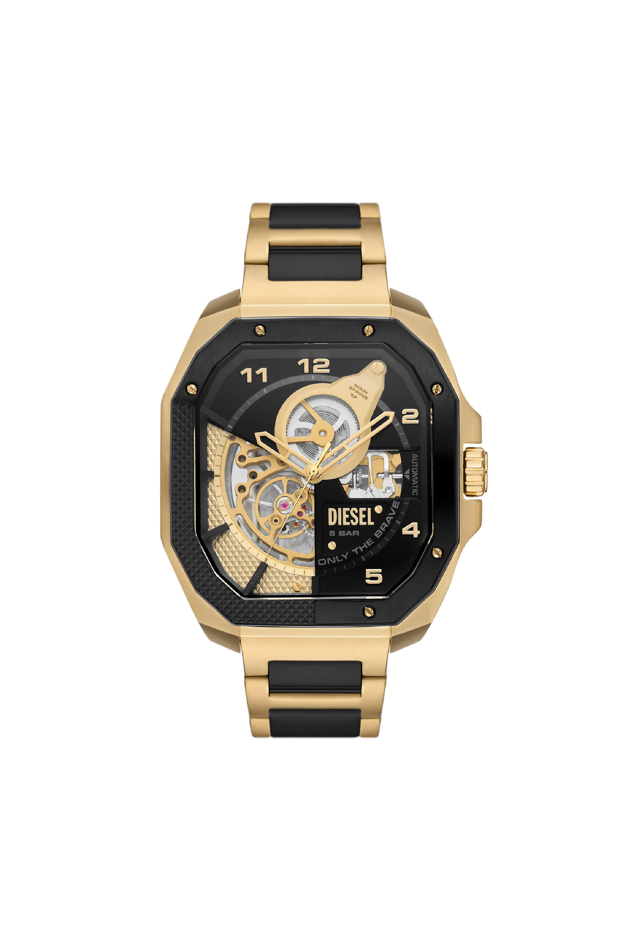 Men s Flayed stainless steel watch DZ7471 Diesel