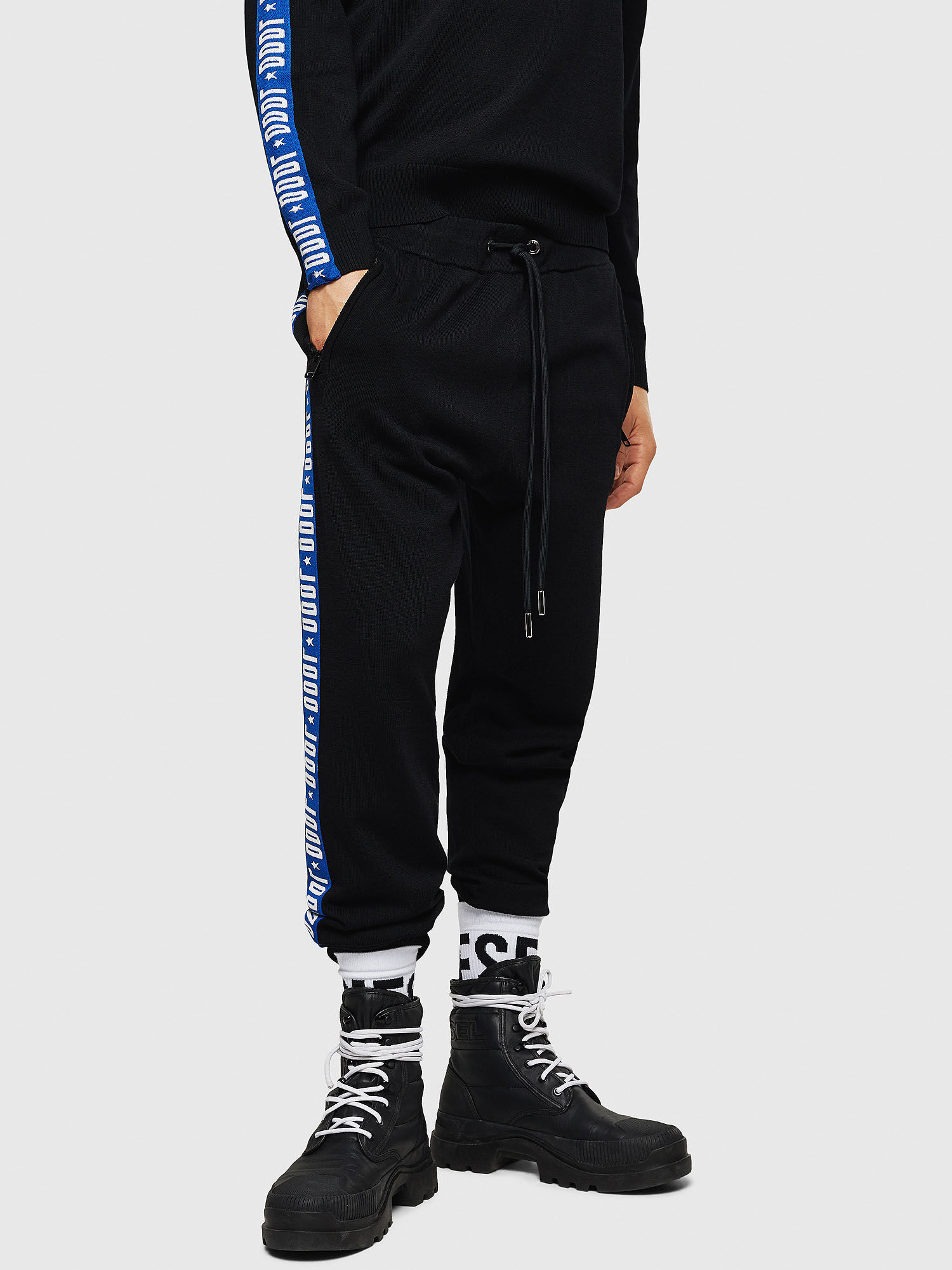 Men: Sweatpants with logo tape | Diesel