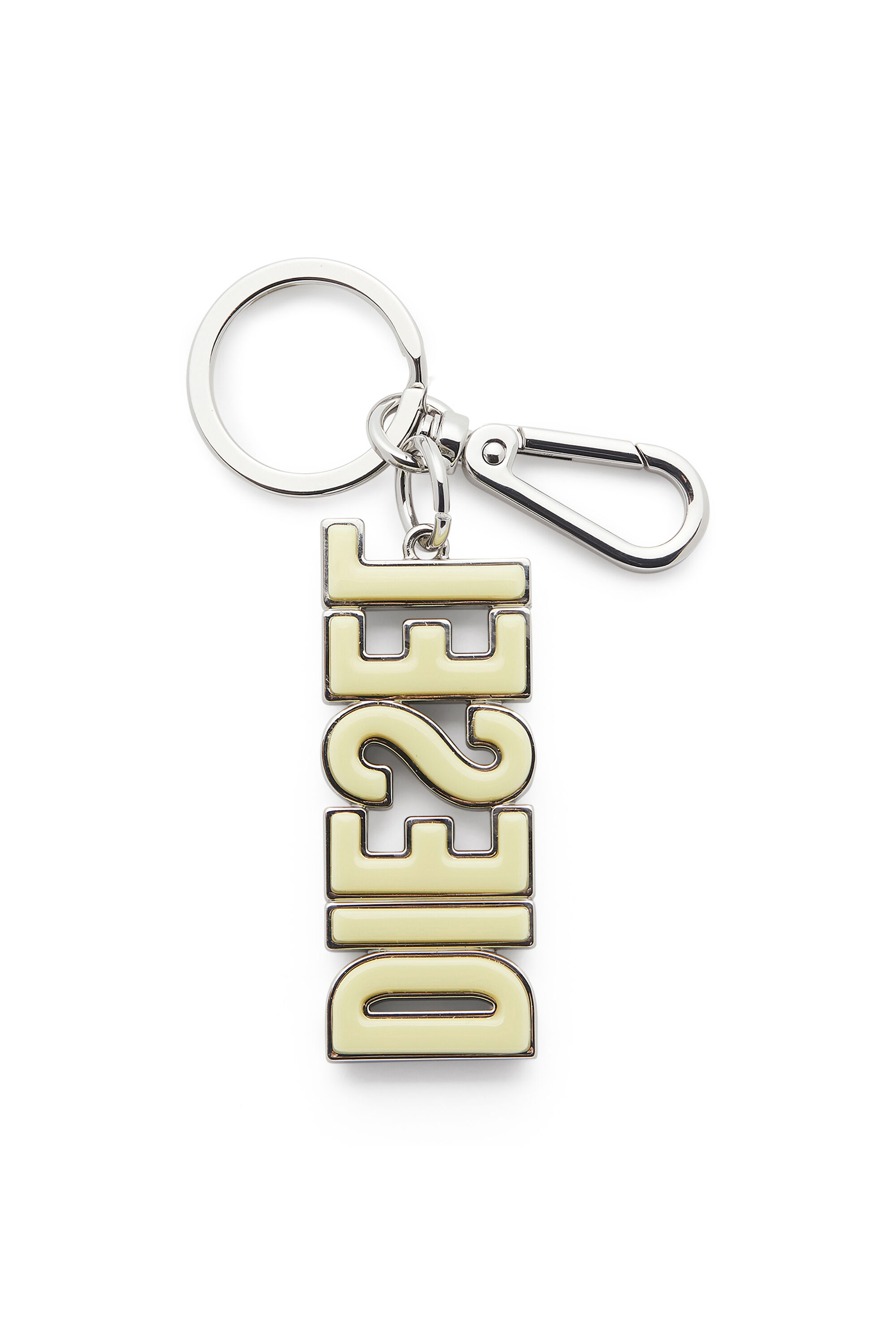 Diesel - DSL 3D KEY RING, Man's Metal and resin DIESEL keyring in Black/Yellow - 2