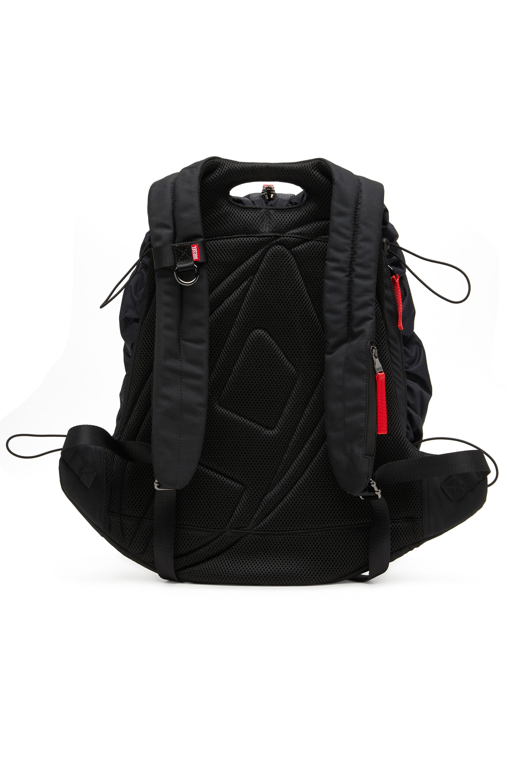 Diesel - ZIP-D BACKPACK X, Man's Zip-D-Backpack in check-jacquard shell in Black - 3