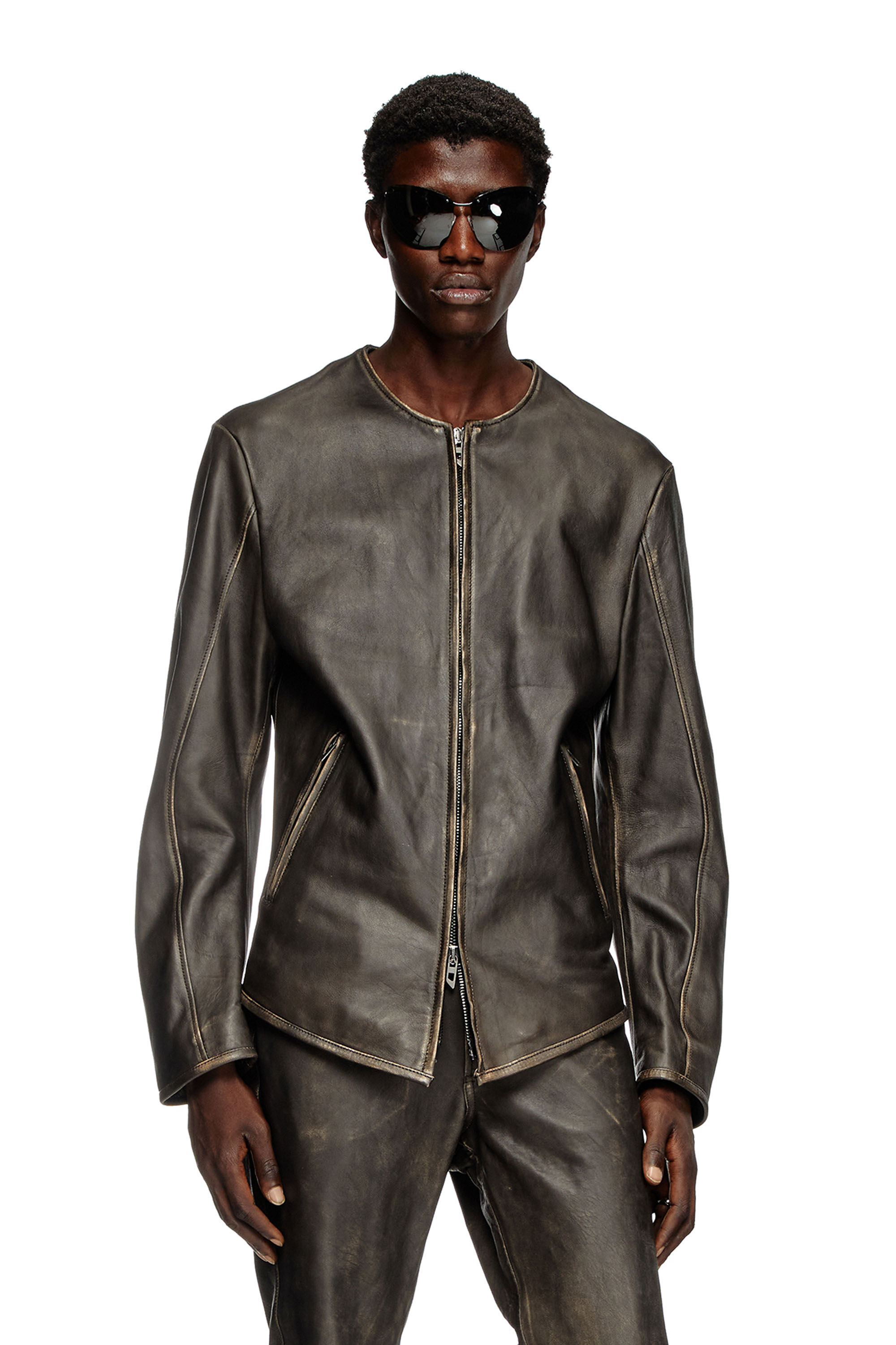 Distressed motorcycle jacket Clearance