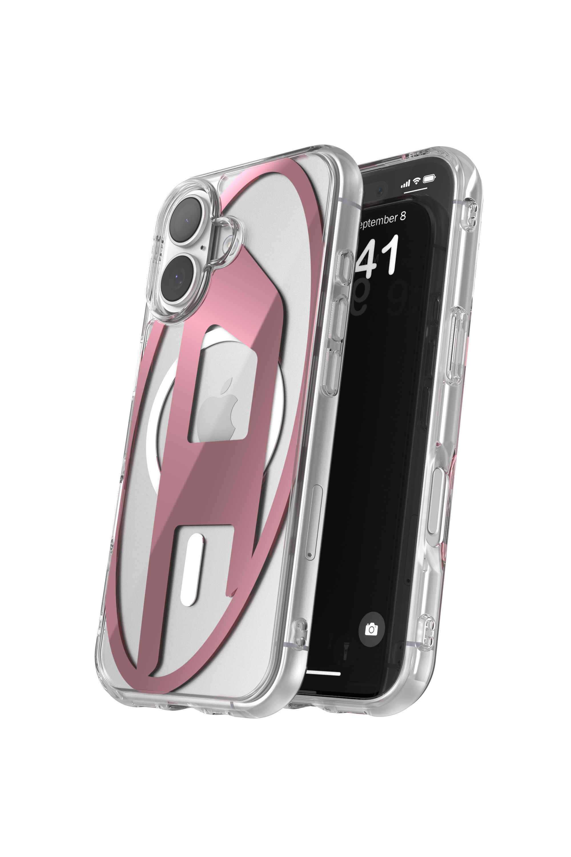 Women's Oval D metallic case with magsafe for iPhone 17 | Pink