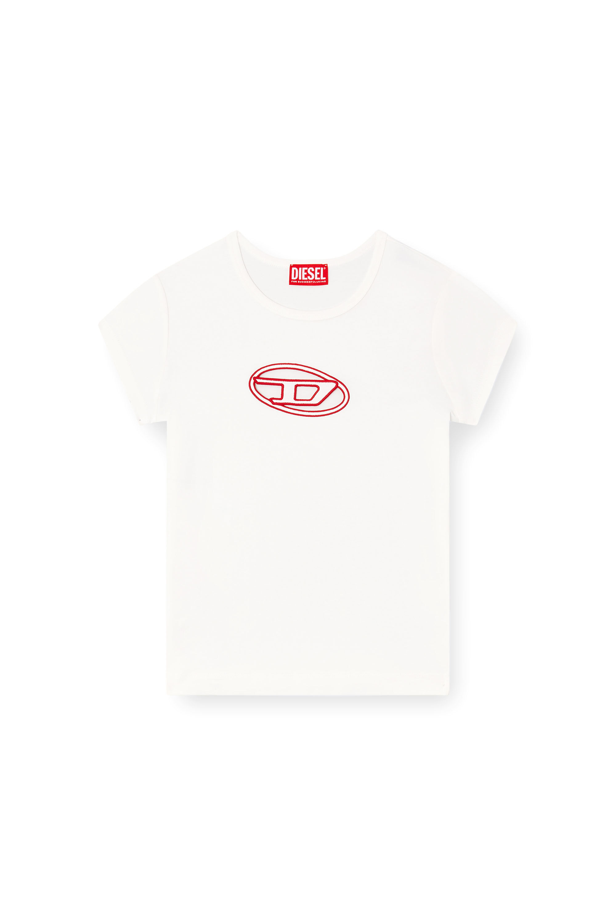 T-ANGIE Woman: Cotton T-shirt with cut-out D logo | Diesel T-ANGIE Woman: Cotton T-shirt with cut-out D logo | Diesel