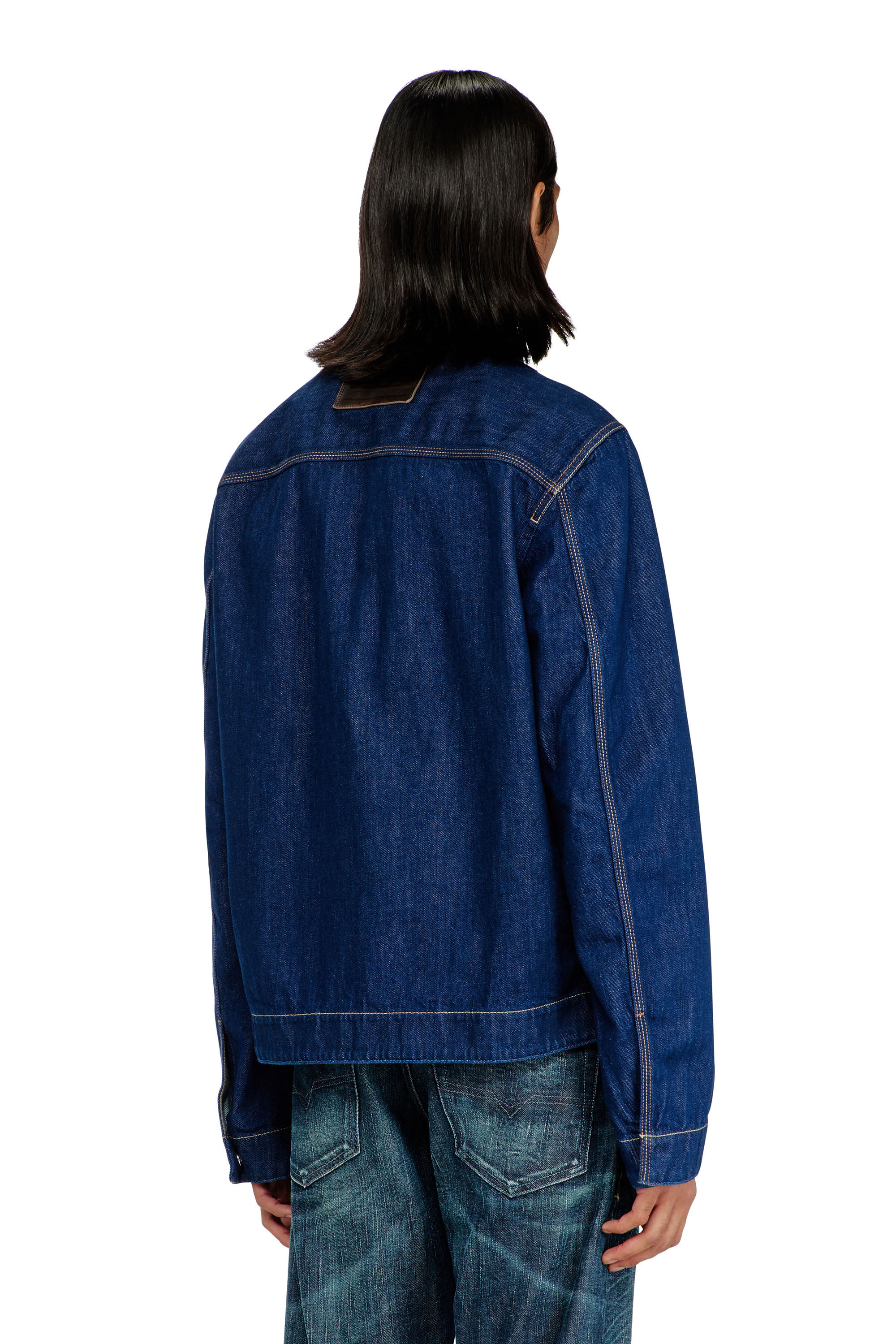 DIESEL D-Rohe デニムジャケット XXL Men's Coach jacket in rinse denim | Blue | Diesel