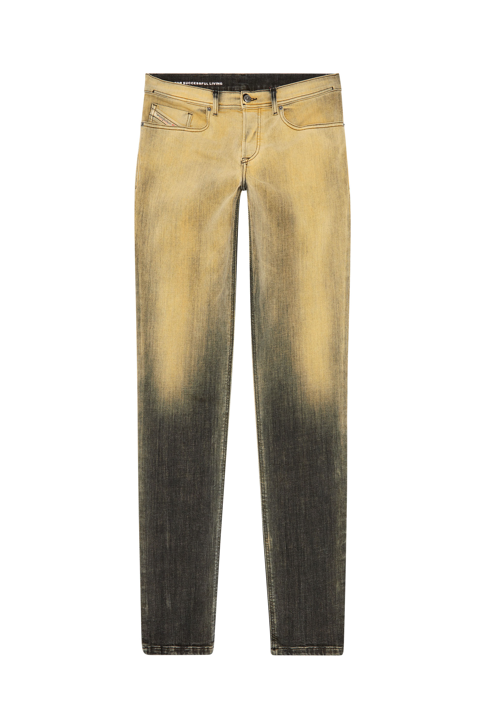 Diesel - Man's Regular Jeans 2023 D-Finitive 09J85, Black/Yellow - 2