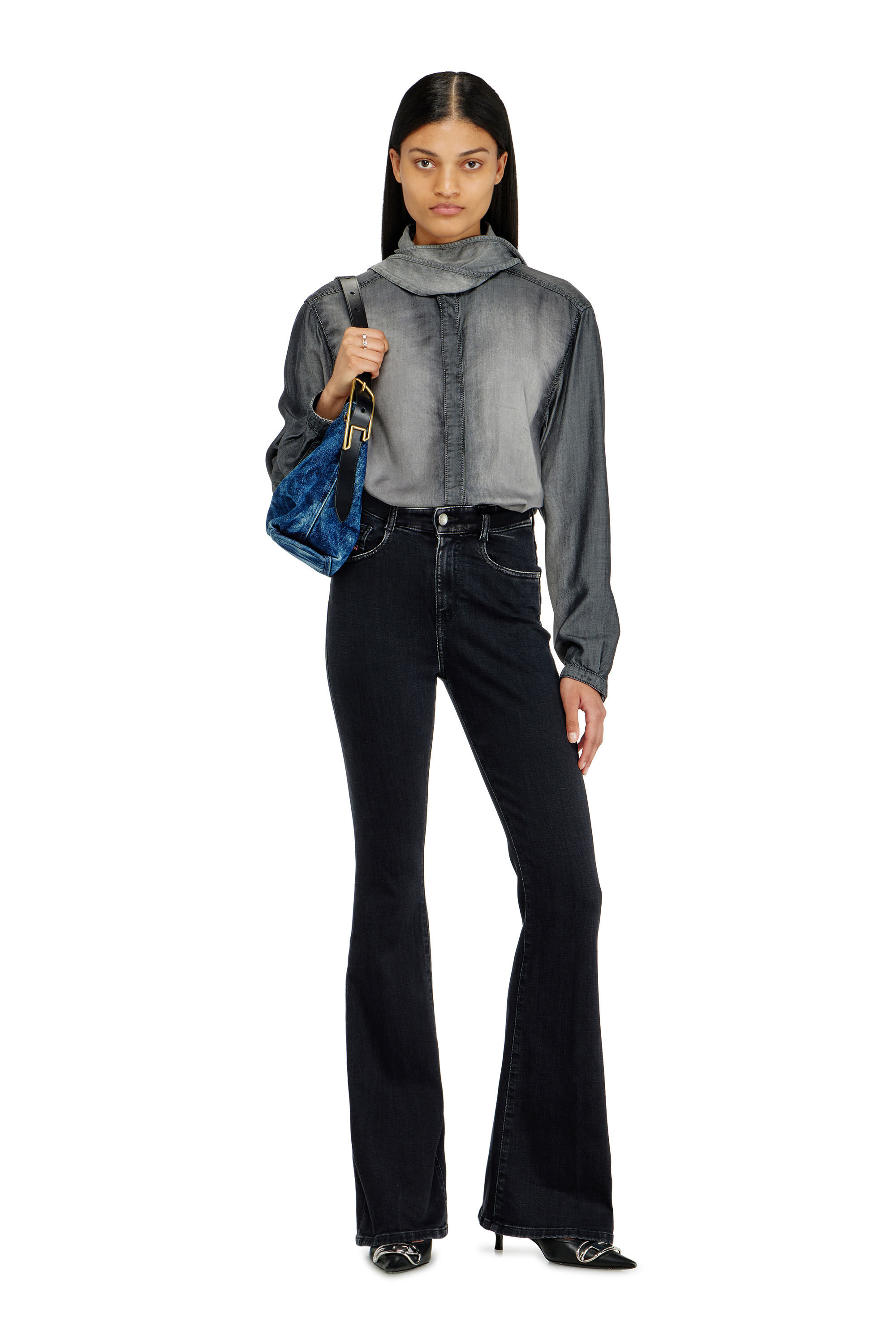ショルダーバッグ DIESEL Denim shoulder bag 2way Blue y2k Women's D-Line-Denim shoulder bag | Blue | Diesel